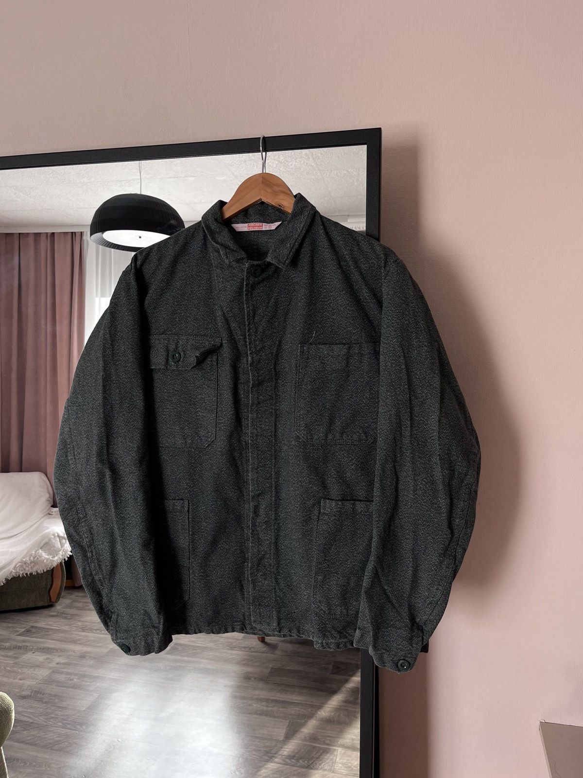 Vintage Vintage FISCHER PECHEUR Workwear Mens Jacket Grey 90s L Size US L / EU 52-54 / 3 - 1 Thumbnail