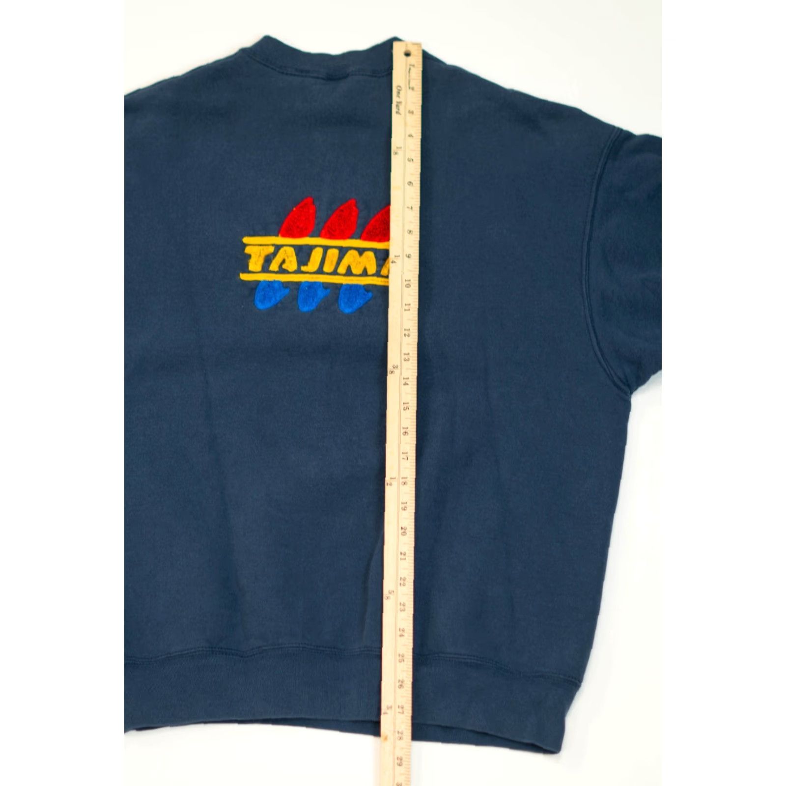 Fruit Of The Loom VINTAGE Tajima Embroidery Machine Sweatshirt Logo Size XL Blue 80's 90s USA Embroidered Fruit of the Loom Men Sweatshirt Size US XL / EU 56 / 4 - 6 Thumbnail