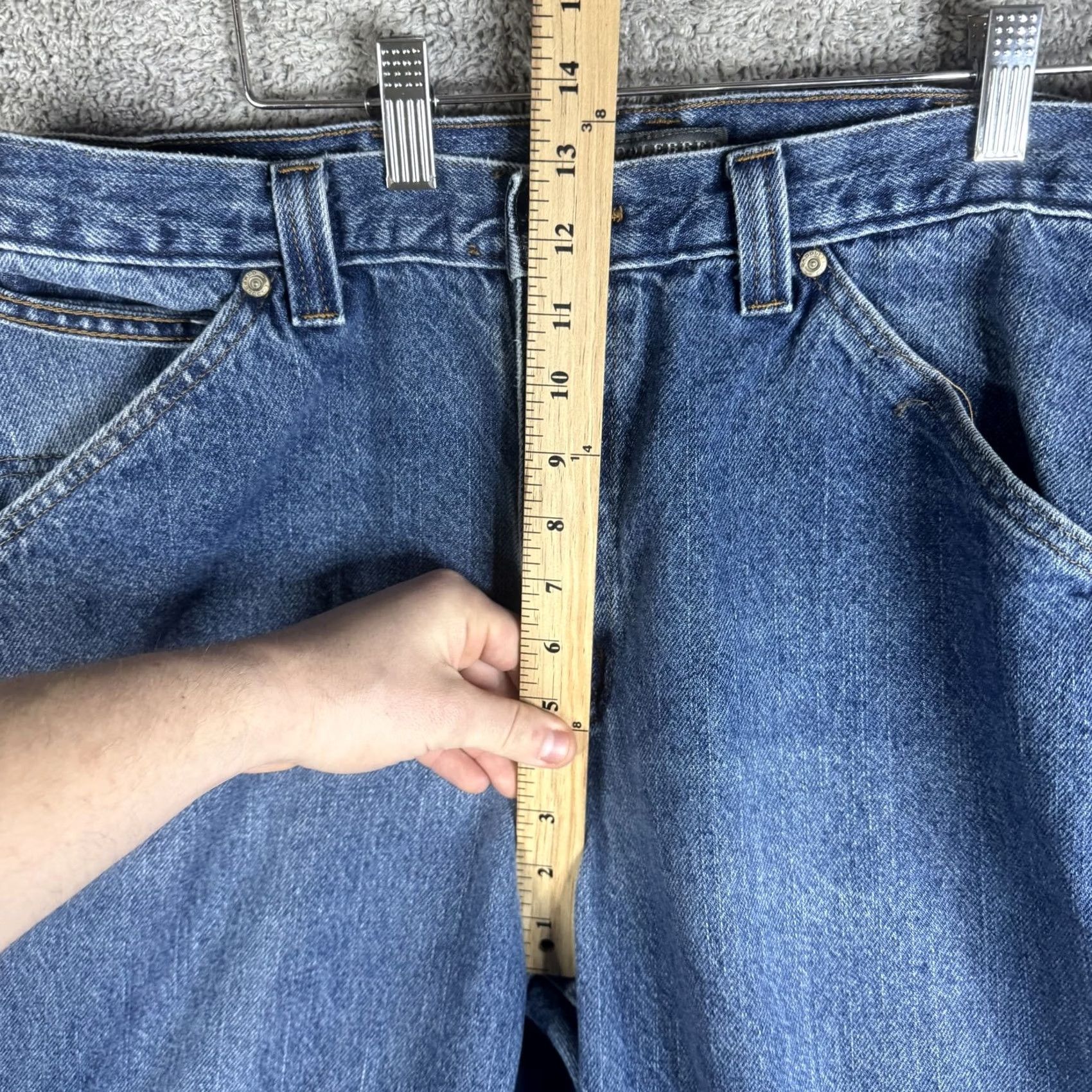 Vintage Cabela's Carpenter Jeans Mens 36x34 Blue Straight Relaxed Denim Workwear 9533 Size US 36 / EU 52 - 7 Thumbnail