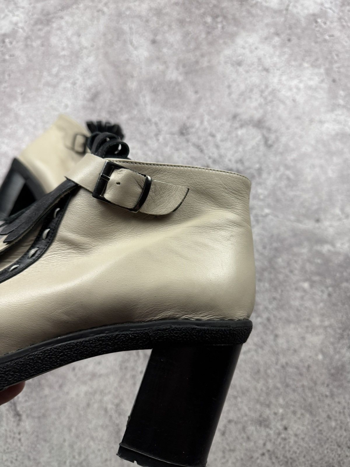 Japanese Brand Vintage Rick Owen’s Style Y2K Leather Fridge Heels Boots 00s Size US 8 / IT 38 - 13 Thumbnail
