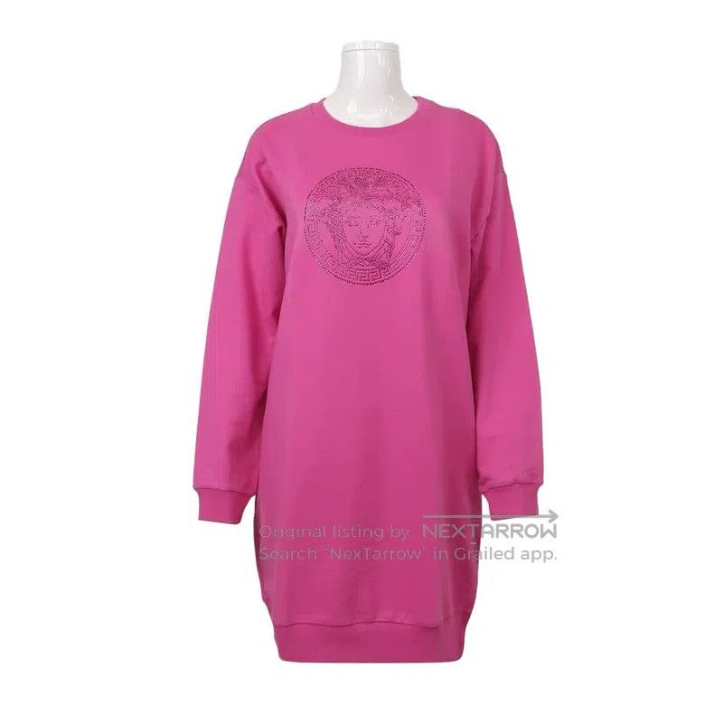 Versace Versace Cotton solid color crew neck long-sleeved sweatshi Size XS / US 0-2 / IT 36-38 - 1 Thumbnail