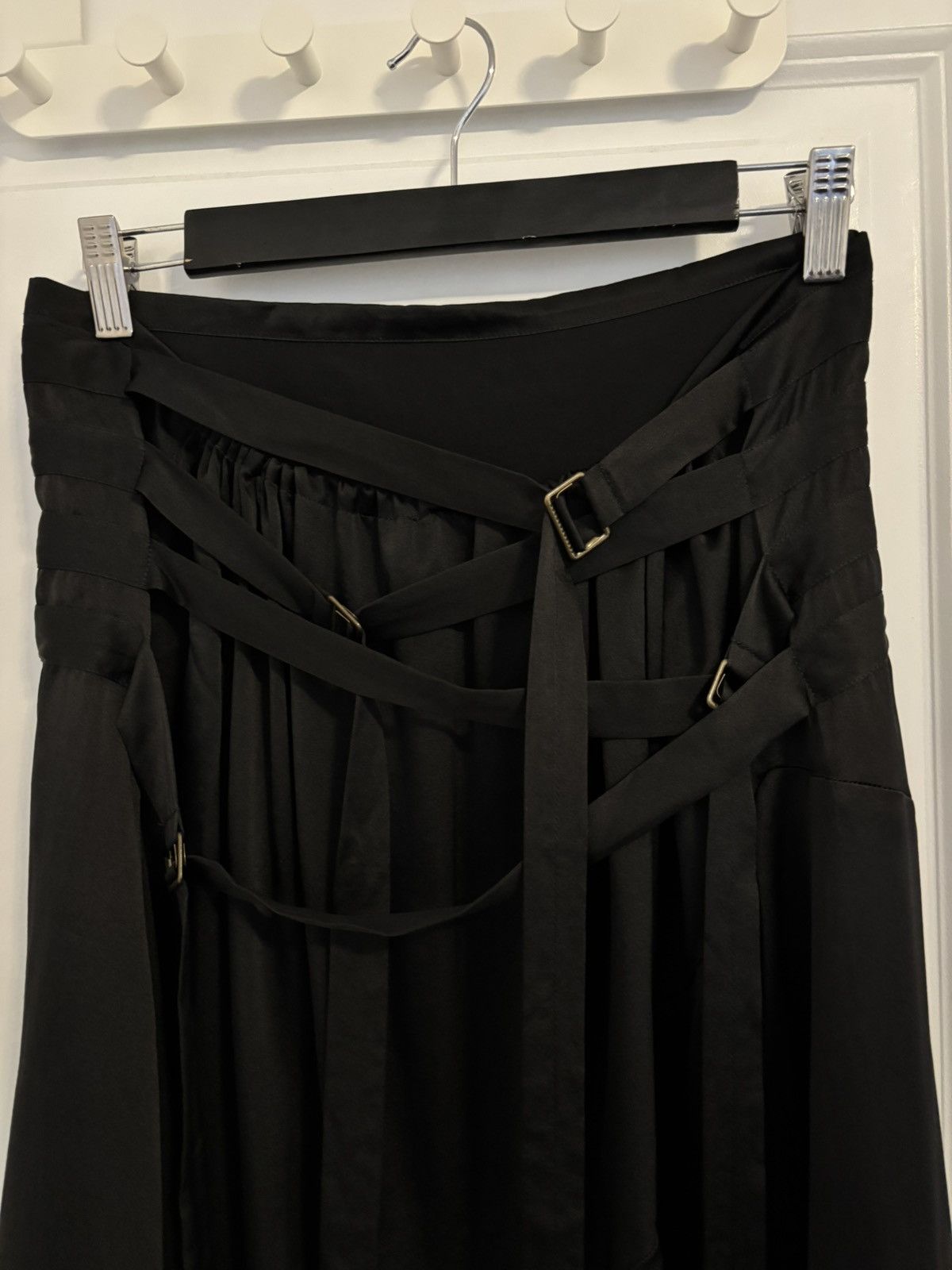 Ann Demeulemeester Ann Demeulemeester Black Silk Strap Skirt Size 27" / US 4 / IT 40 - 3 Thumbnail