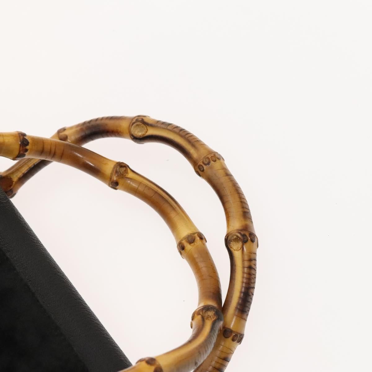 Gucci GUCCI Bamboo Hand Bag Suede Black Gold 002 123 002 123 Size ONE SIZE - 8 Thumbnail