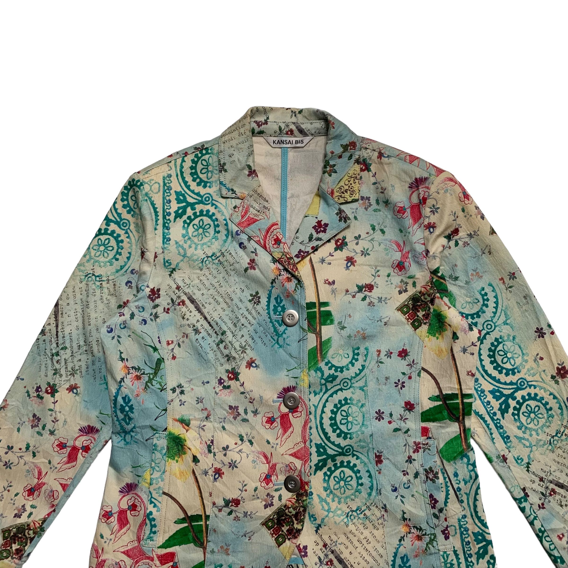 Kansai Yamamoto Kansai Bis Flower Design Multicolor Jacket Size M / US 6-8 / IT 42-44 - 3 Thumbnail