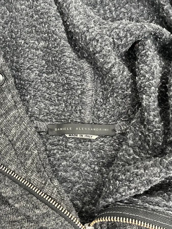 Daniele Alessandrini 2000s Daniele Alessandrini Asymmetrical Zip-Up Grey Hoodie Size S / US 4 / IT 40 - 10 Thumbnail