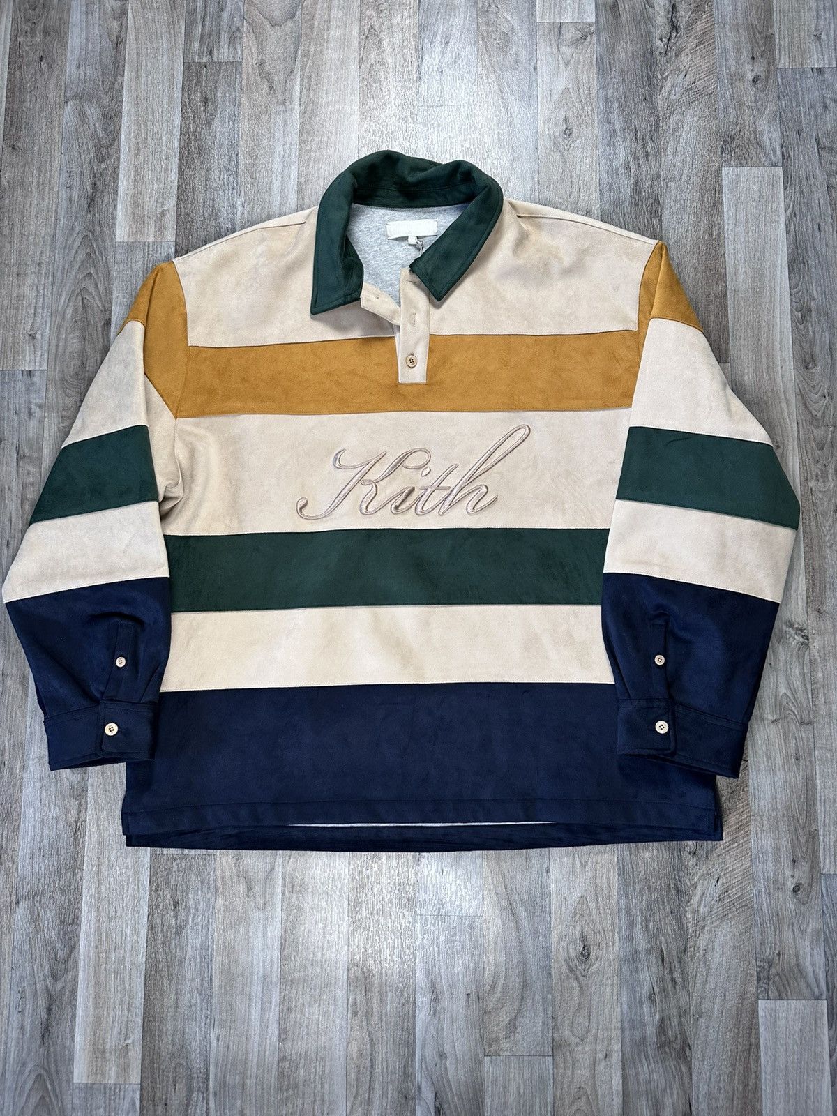 Kith Kith Striped Microsuede Tanner Pullover | Grailed