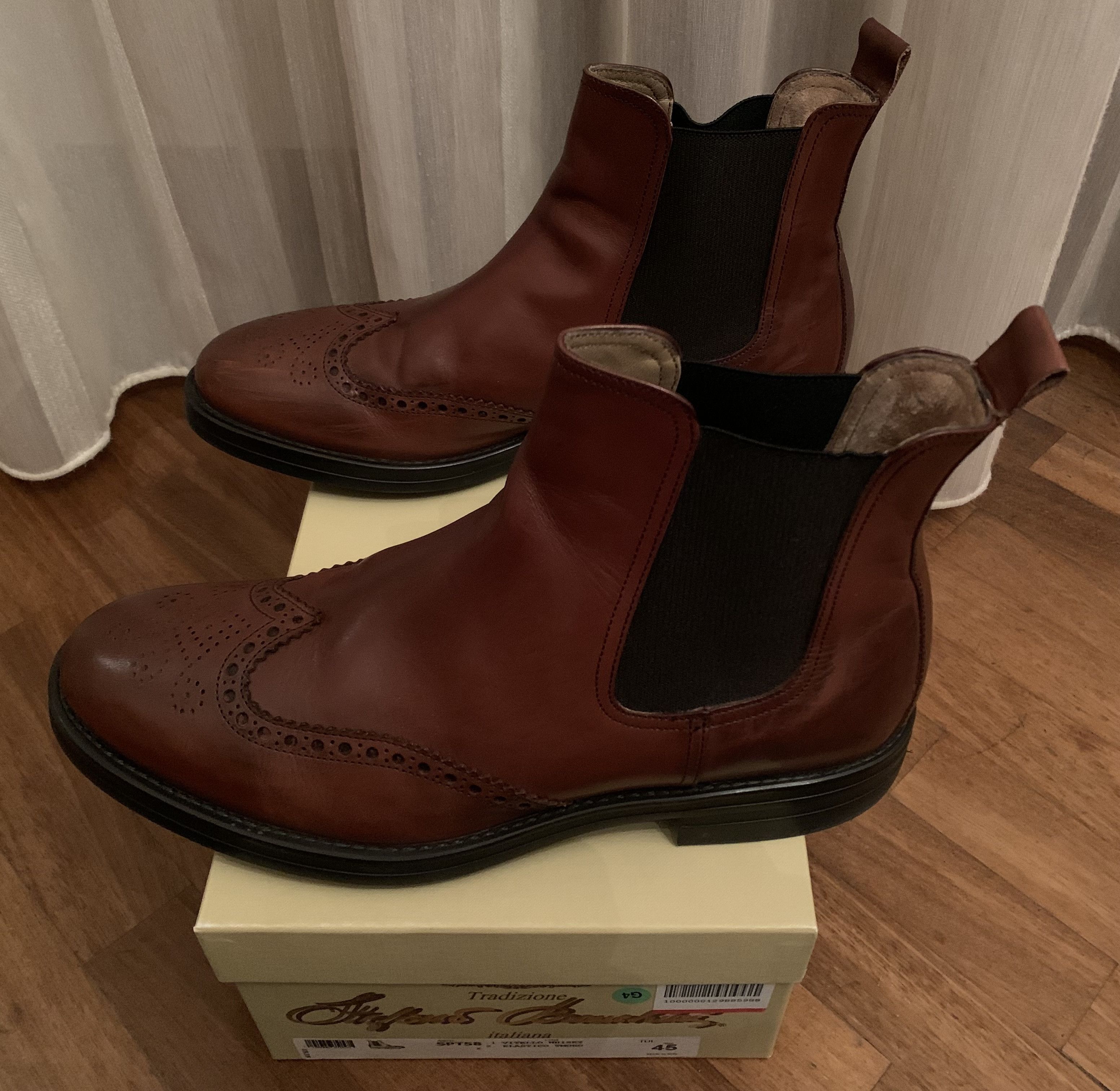 Other Stefano Branchini Men's Oxford Chelsea Boots (retail €480) Size US 11.5 / EU 44-45 - 5 Thumbnail