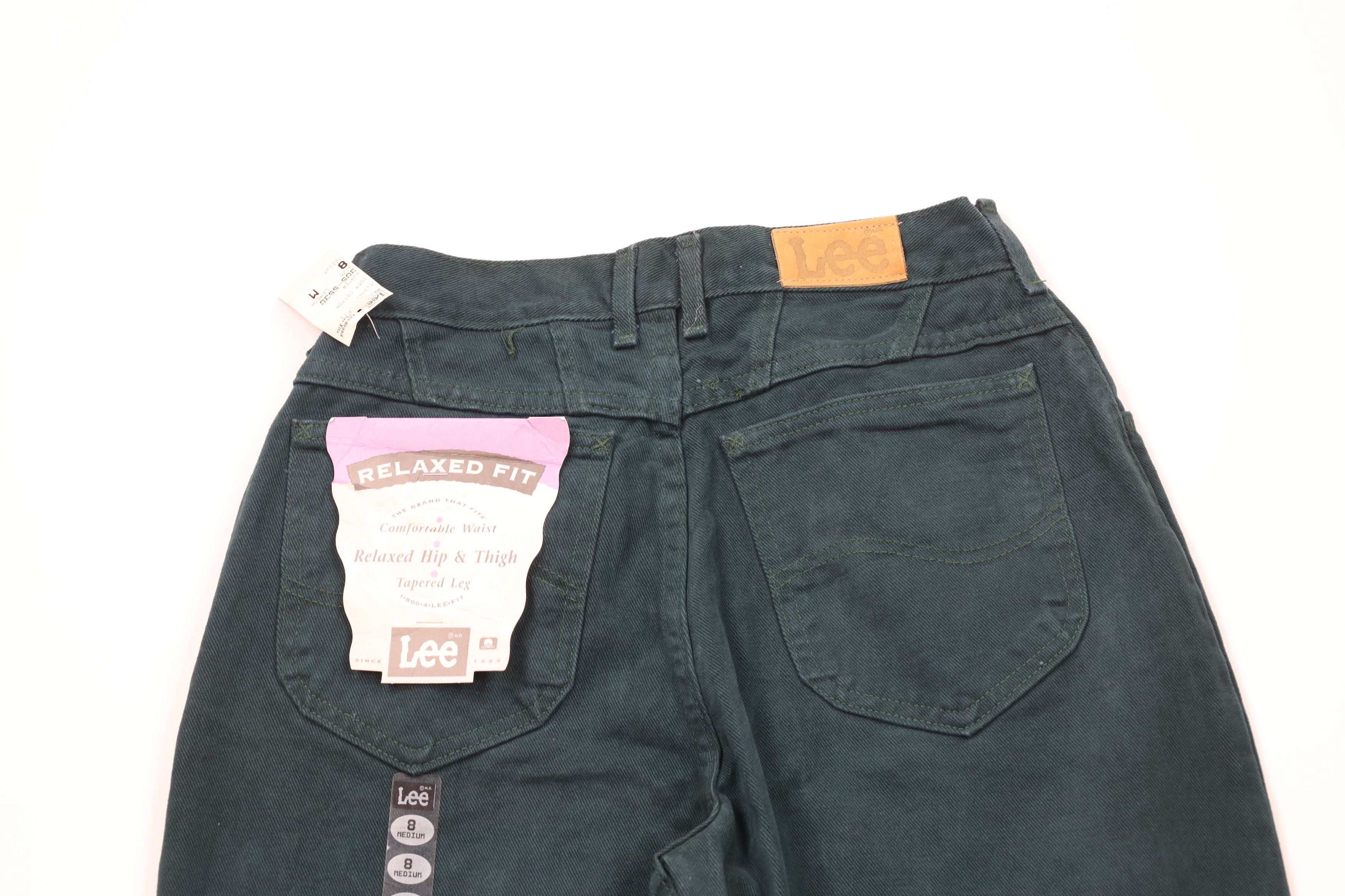 Lee × Vintage Deadstock Vintage 90s Lee Tapered Leg Denim Jeans Green USA Size 30" / US 8 / IT 44 - 12 Thumbnail