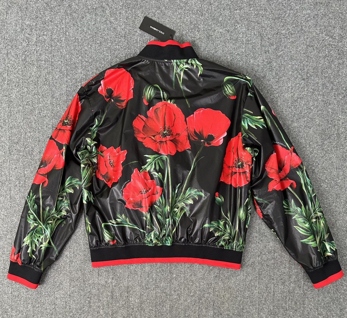 Dolce & Gabbana Dolce & Gabbana - Poppy Floral Print - Bomber Jacket Size US L / EU 52-54 / 3 - 11 Thumbnail