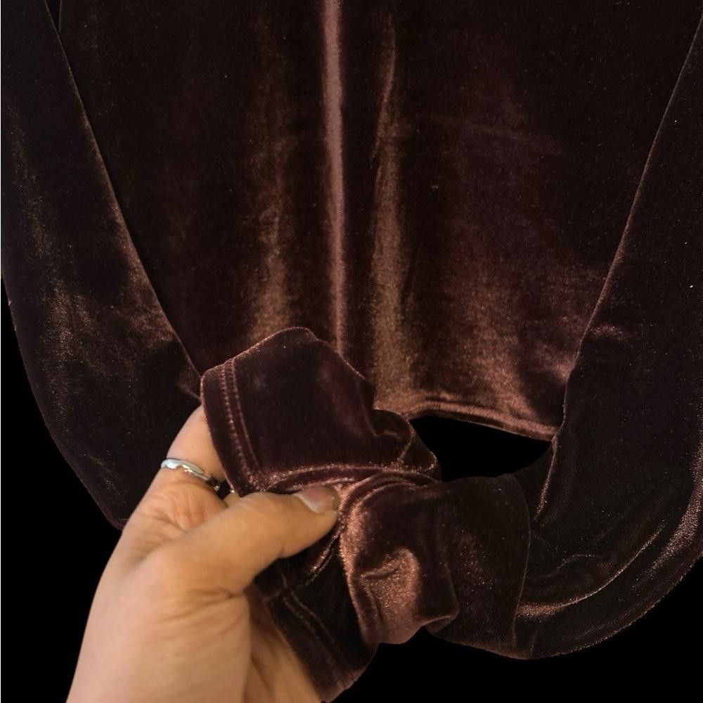 Abercrombie & Fitch Abercrombie & Fitch Brown Velvet Crop Top Size M / US 6-8 / IT 42-44 - 2 Thumbnail