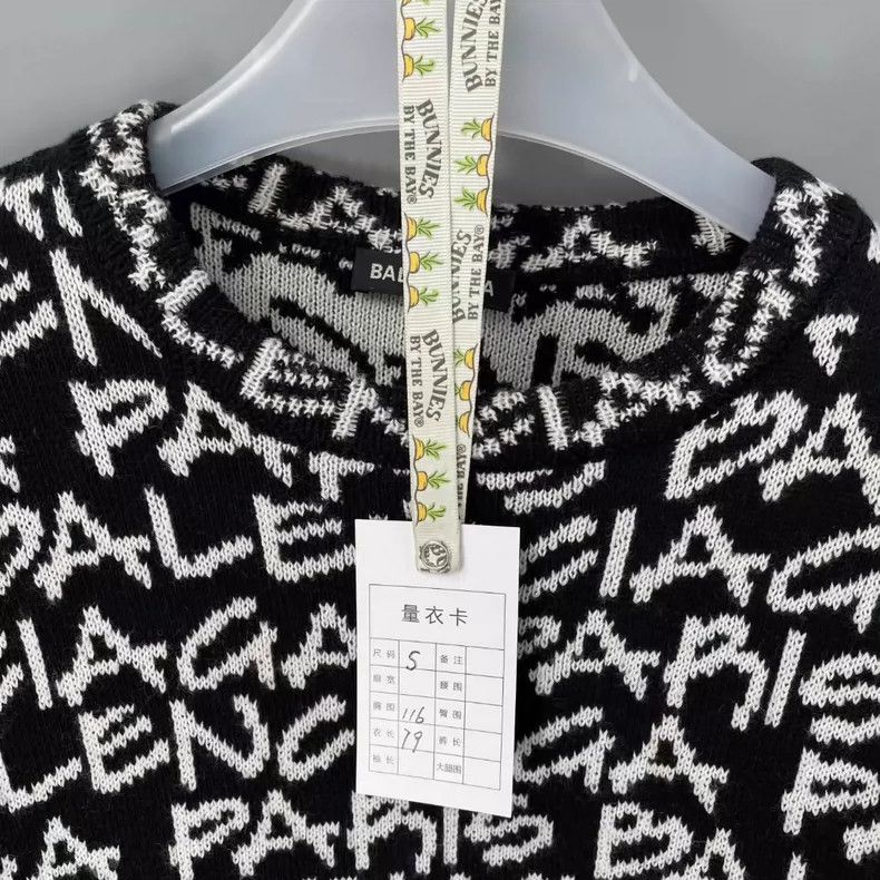 Balenciaga Balenciaga Cursive bullet screen sweater Size US S / EU 44-46 / 1 - 6 Thumbnail