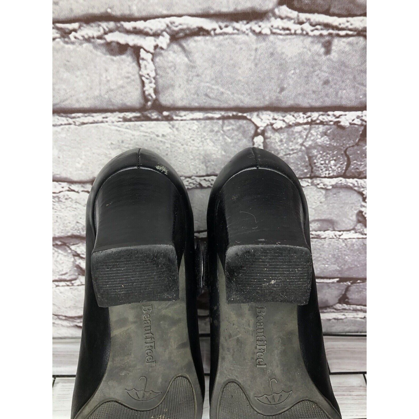Beautiful Ful BeautiFeel Black Leather MaryJane Comfort Casual Pump Heels Size US 8.5 / IT 38.5 - 19 Thumbnail