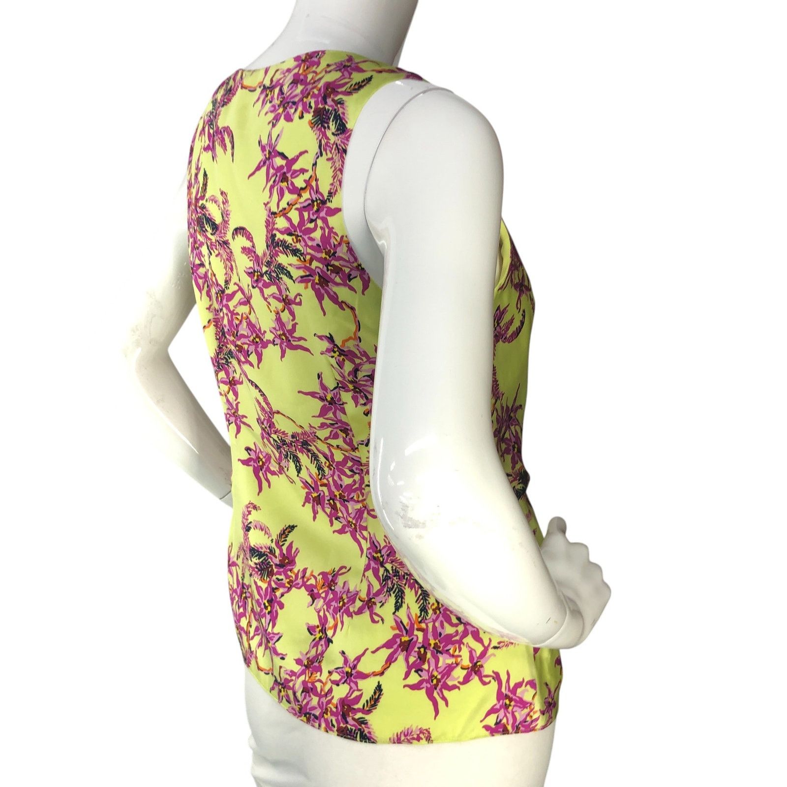 Cinq a Sept Cinq A Sept 5a7 Size S Top Nanon Gathered Sleeveless Orchids Size S / US 4 / IT 40 - 8 Thumbnail