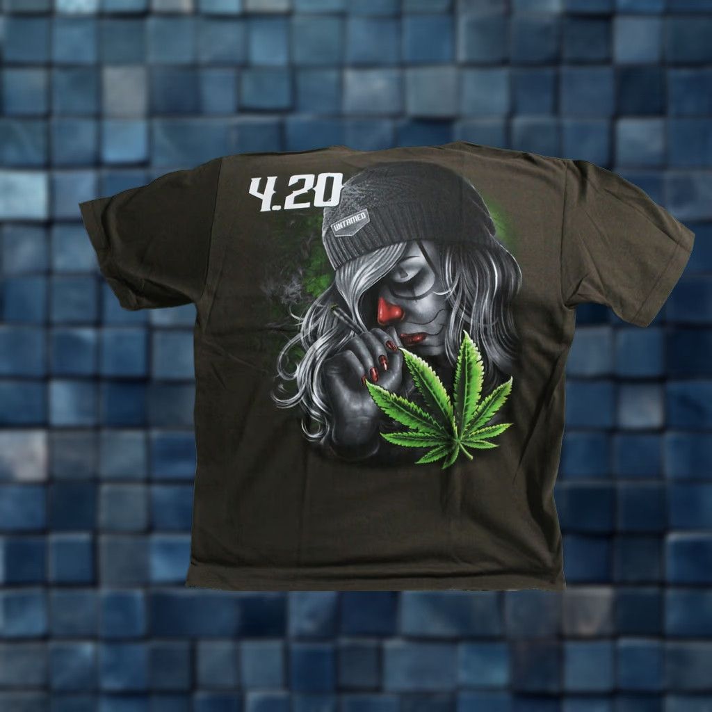 Vintage VINTAGE Marijuana Leaf T-Shirt Men Large Brown Graphic Tee 420 Untamed Cannabis Novelty Size US L / EU 52-54 / 3 - 1 Thumbnail