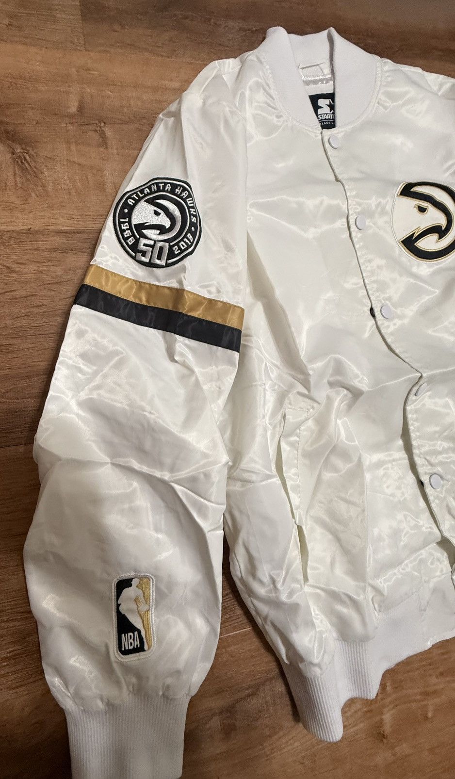 Starter Atlanta Hawks Vintage Starter Jacket Size US L / EU 52-54 / 3 - 3 Thumbnail