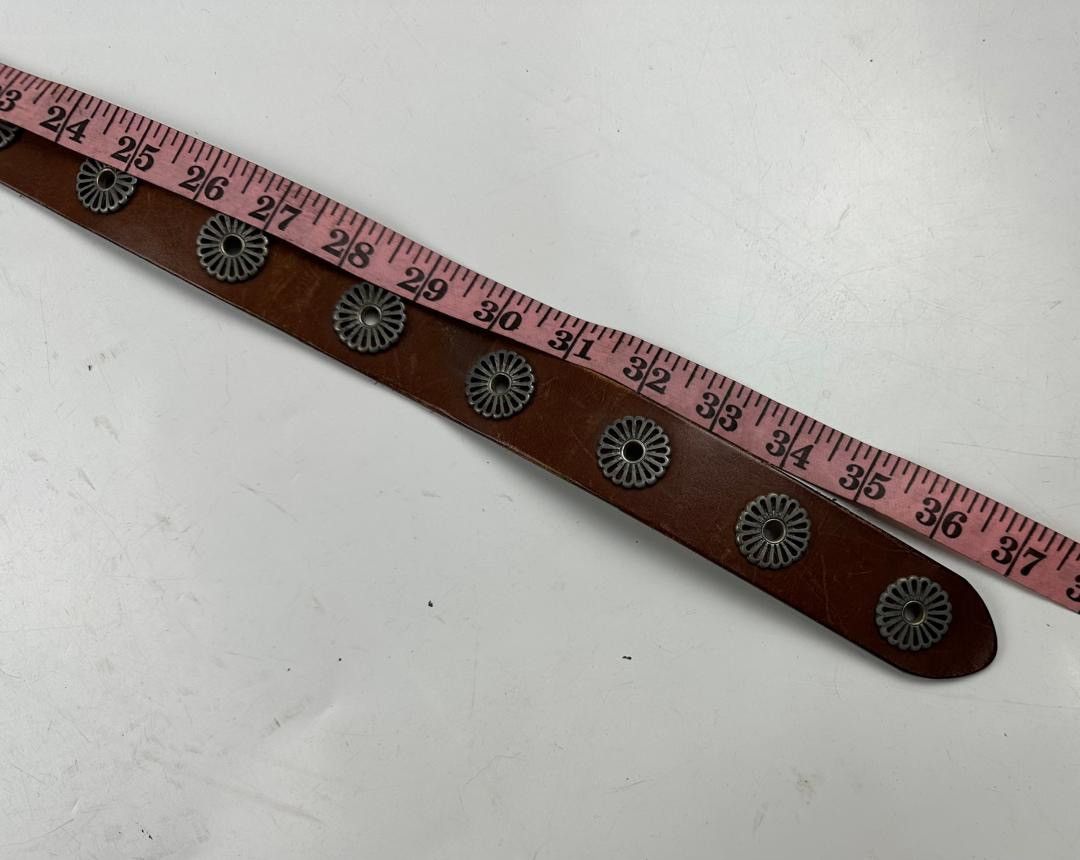 Japanese Brand studded leather belt tc3 Size 34 - 4 Thumbnail