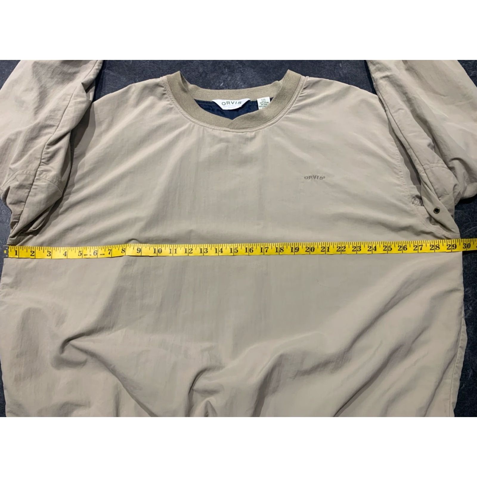Orvis VINTAGE Orvis Mens Pullover 2XL Windbreaker Softshell Long Sleeve Casual Golf Blue Khaki Size US XXL / EU 58 / 5 - 6 Thumbnail