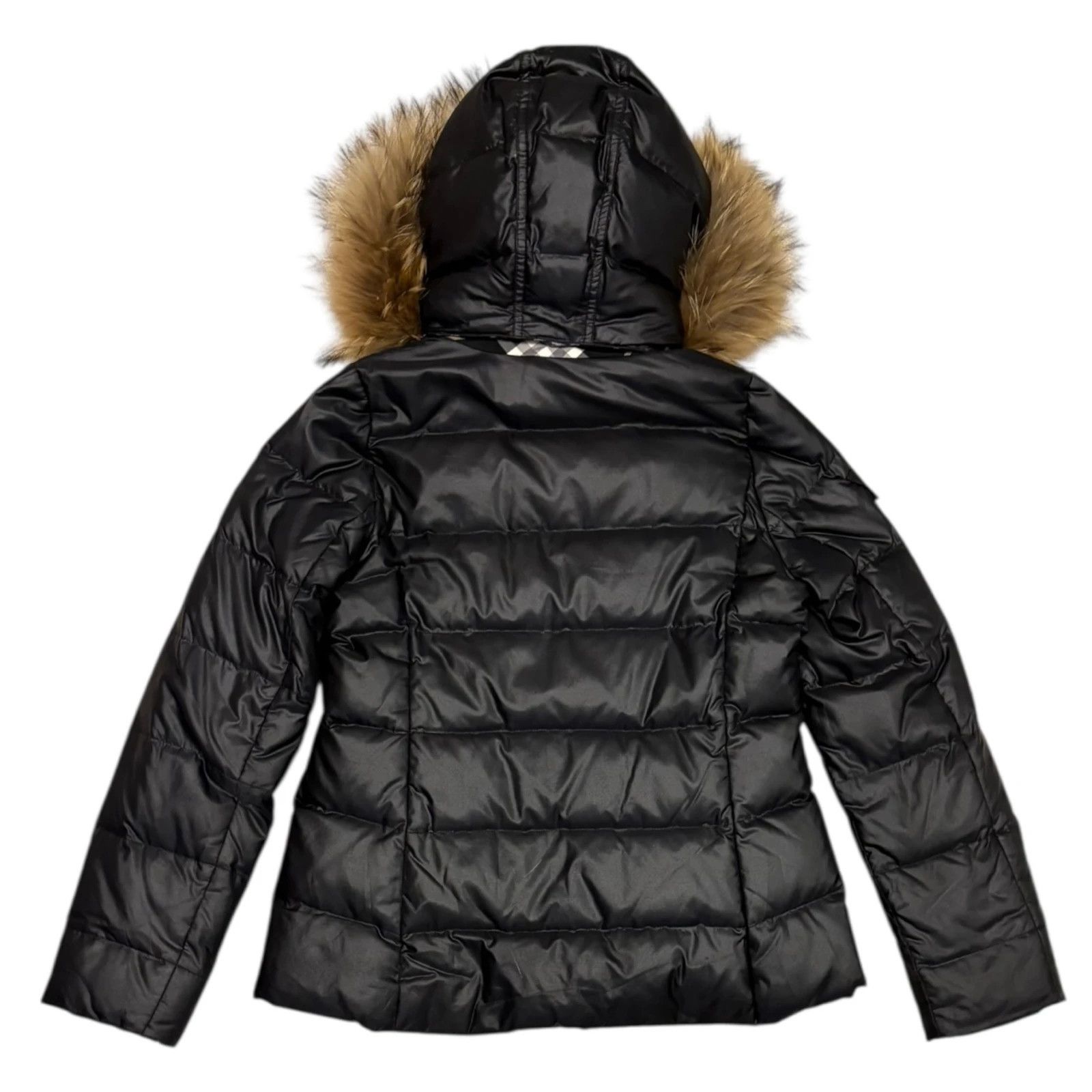 Burberry Burberry Blue Label black fur hood puffer down jacket Size US XS / EU 42 / 0 - 7 Thumbnail