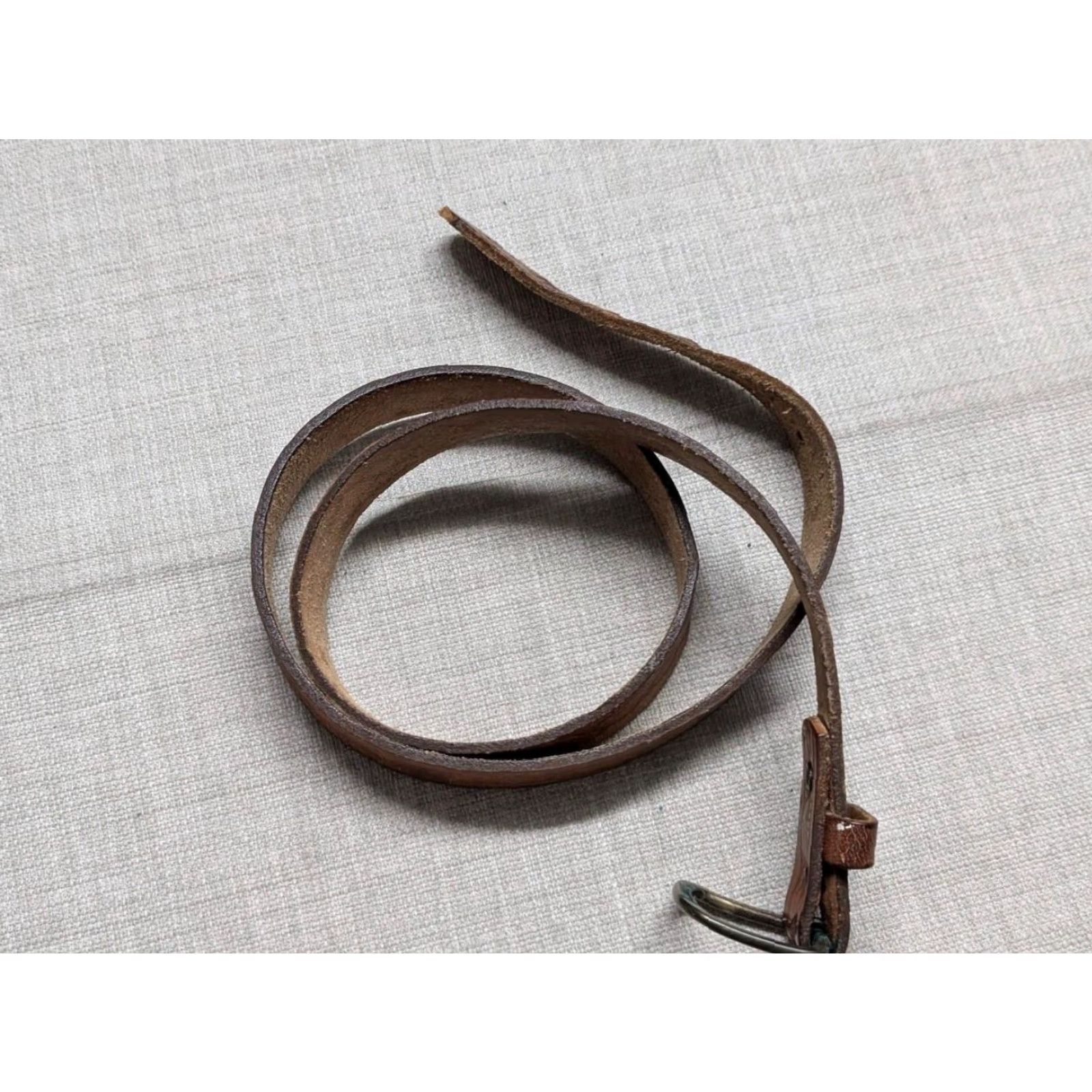 Vintage VINTAGE USA made TOOLED brown belt 38 cowhide leather WESTERN handcrafted Size 38 - 6 Thumbnail