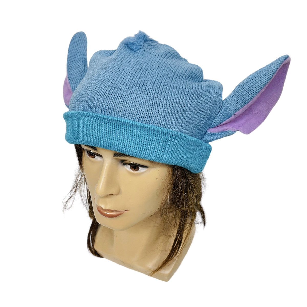 image of Disney Lilo & Stitch Ear Beanie Hat in Blue, Men's