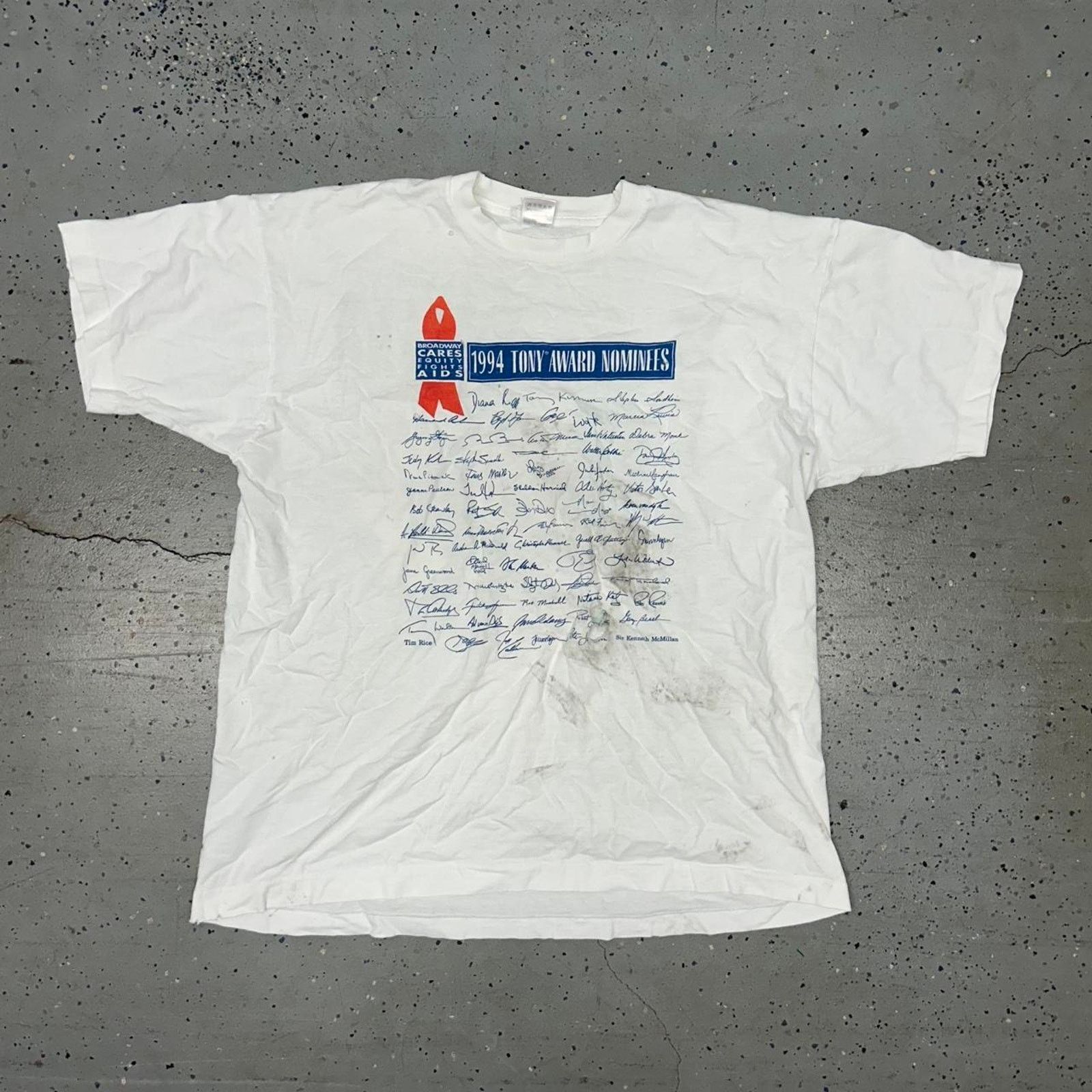 Fruit Of The Loom 1994 Tony Award/World Cup Test Print T-shirt Size US XL / EU 56 / 4 - 1 Thumbnail
