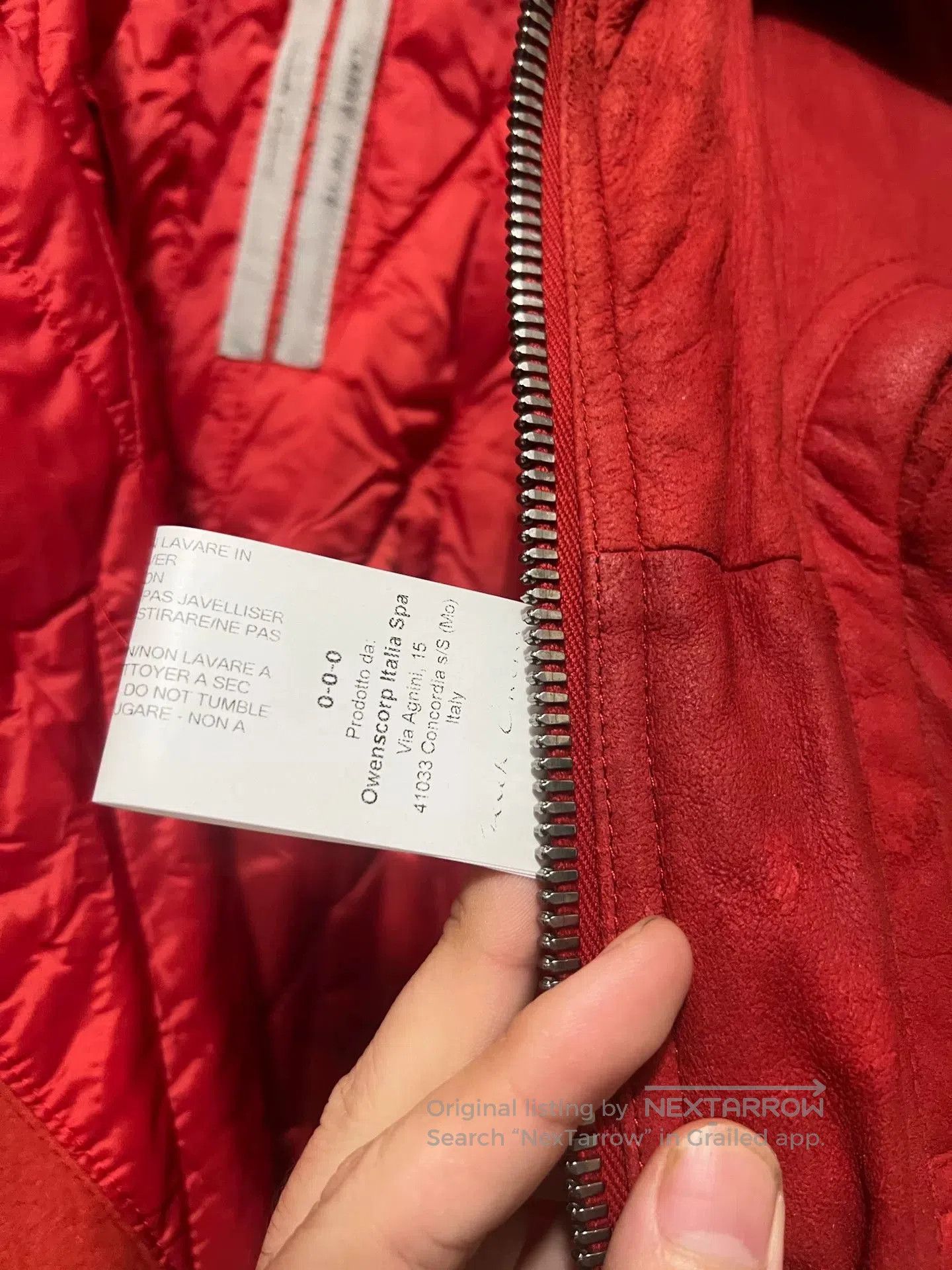 Rick Owens Rick Owens Red Lambskin Down Coat. Size US M / EU 48-50 / 2 - 8 Thumbnail