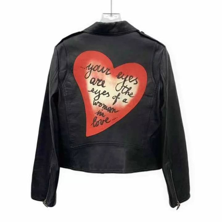 Valentino Valentino Black love print sheepskin Size L / US 10 / IT 46 - 2 Thumbnail