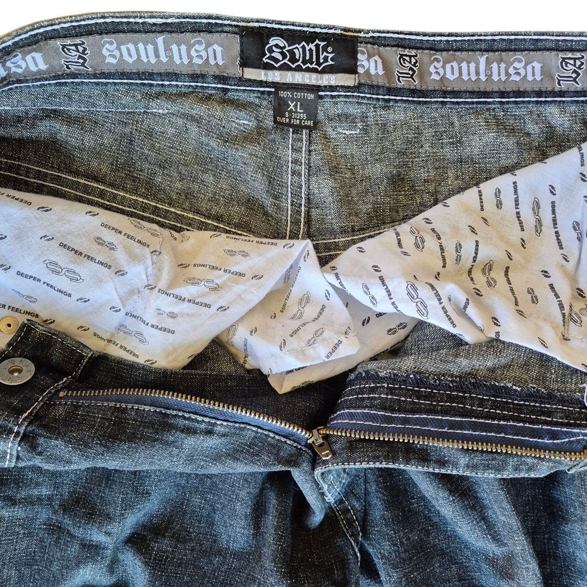 JNCO × Japanese Brand × Vintage Vintage soul los angeles baggy jeans Size US 33 - 12 Thumbnail