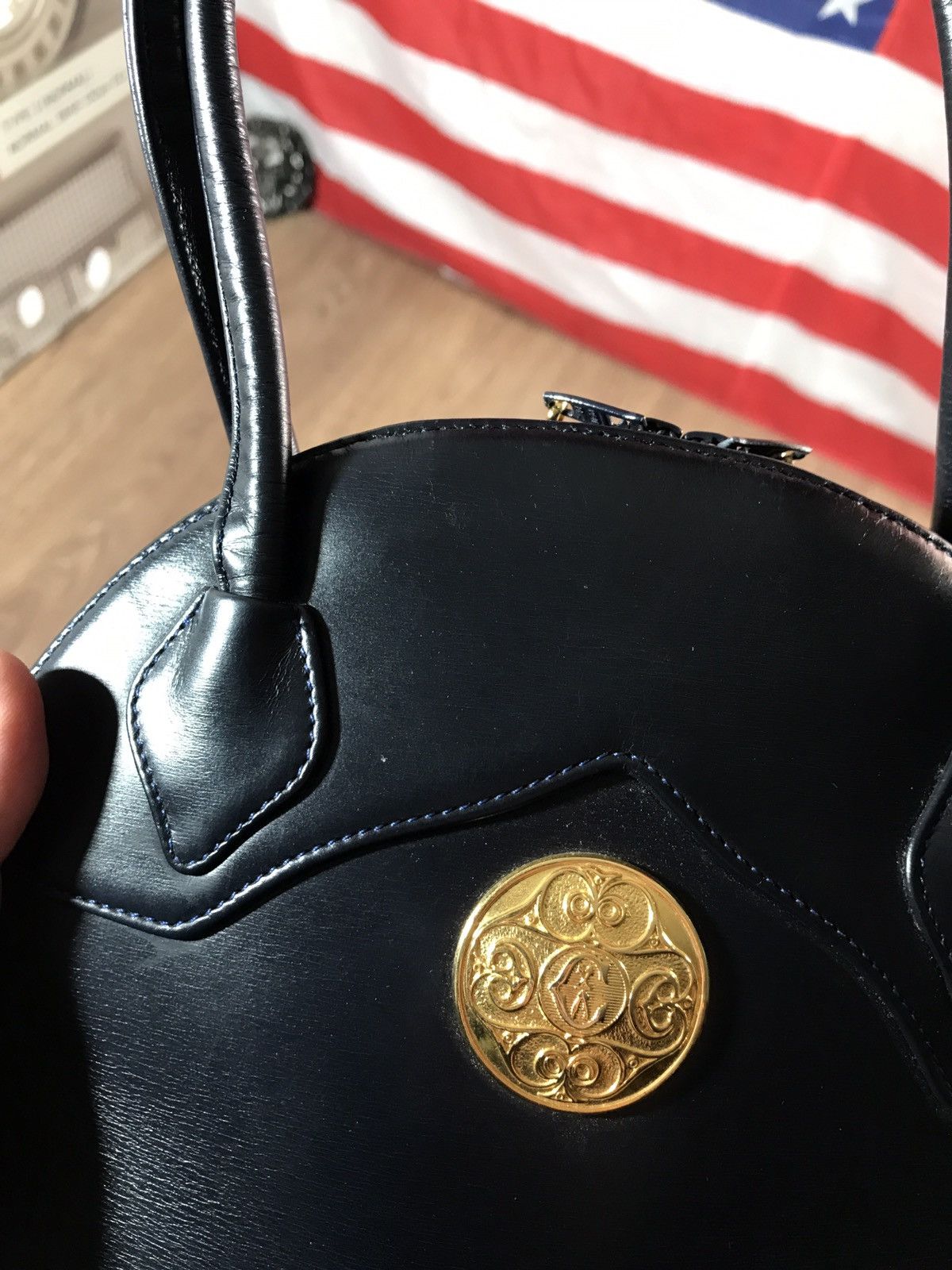 Vintage Philippe Charriol Vintage Leather Handbag France Size ONE SIZE - 2 Thumbnail