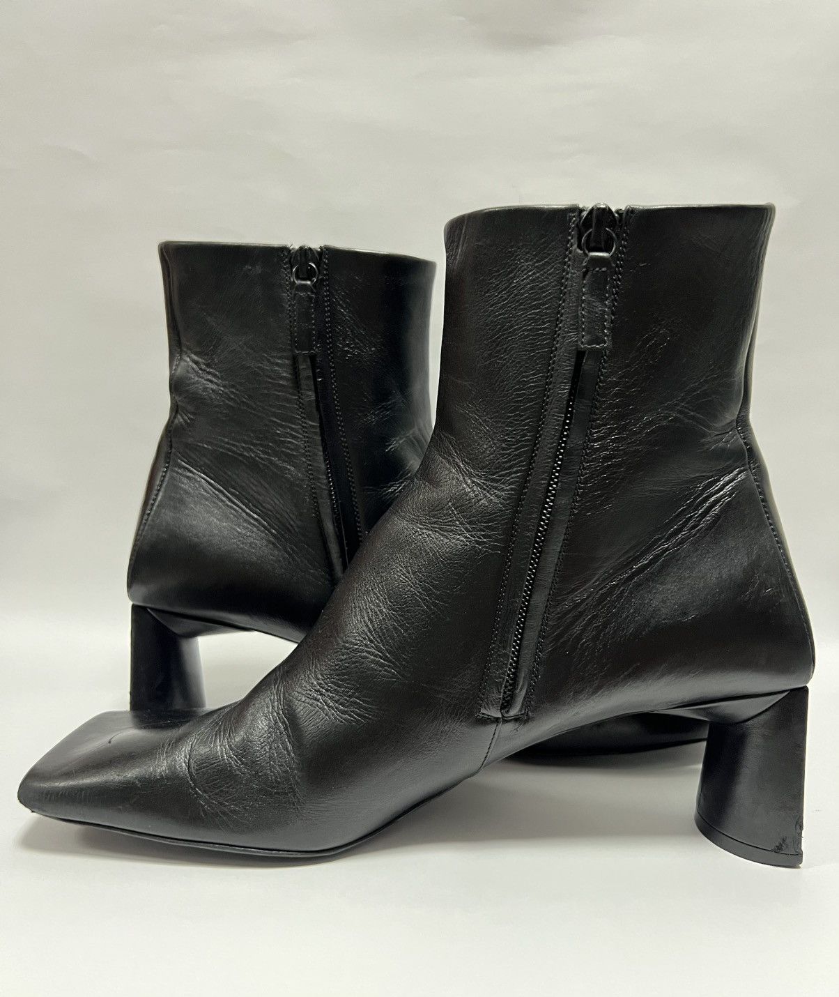 Balenciaga Balenciaga - Square Toe Leather Ankle Boots Size US 8 / IT 38 - 7 Thumbnail