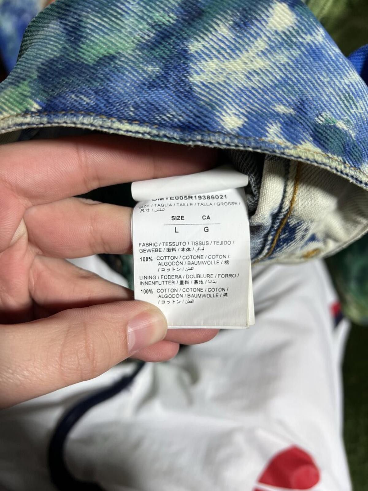 Off-White Off-White Tye Dyed Denim Jacket Sz. L Size US L / EU 52-54 / 3 - 5 Thumbnail