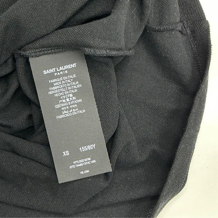 Saint Laurent Paris Saint Laurent Black Sleeveless Polo Shirt -2507 Size XS / US 0-2 / IT 36-38 - 3 Thumbnail