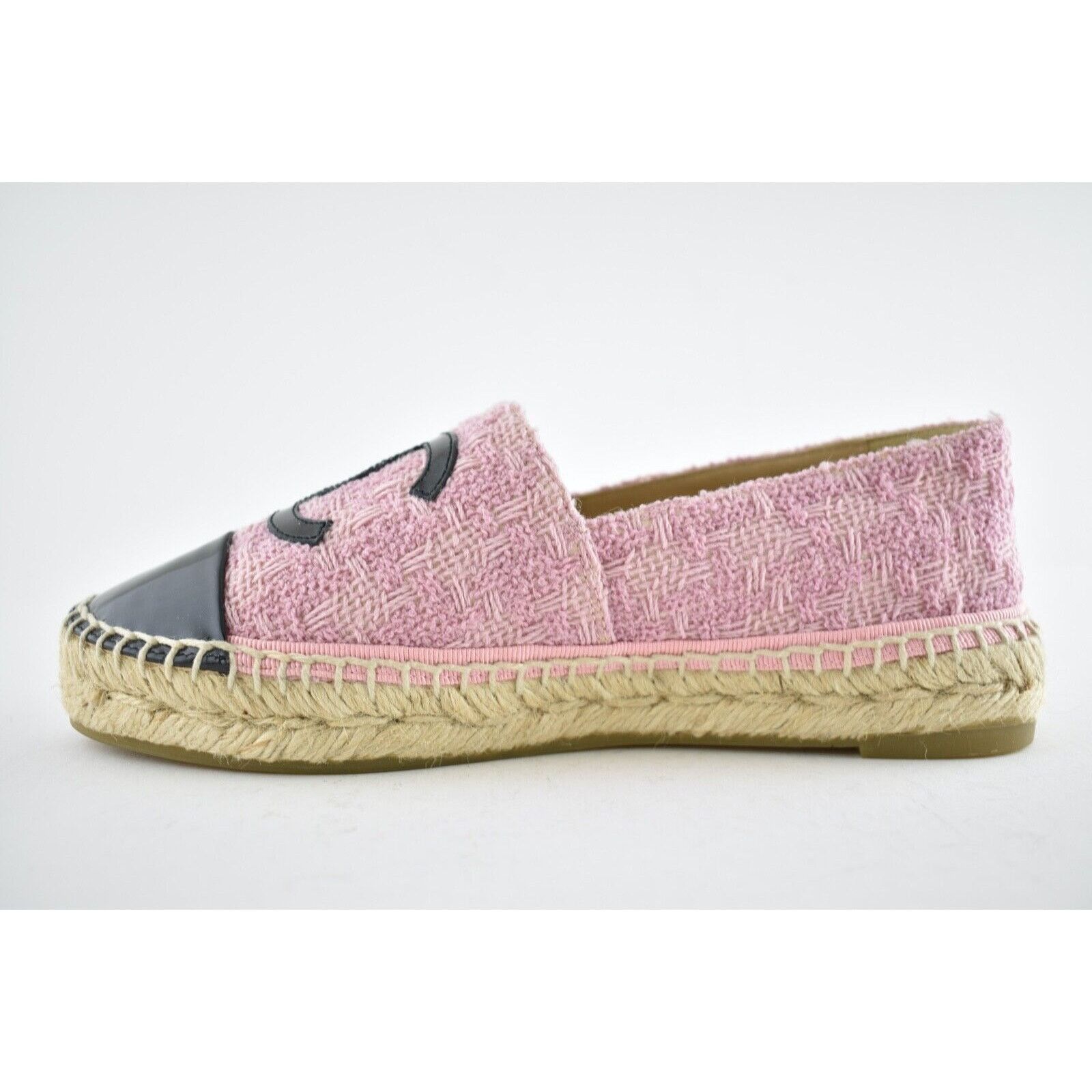 Chanel 19B Tweed C Logo Classic Double Sole Espadrille Flat 35 Size US 5 / IT 35 - 9 Thumbnail