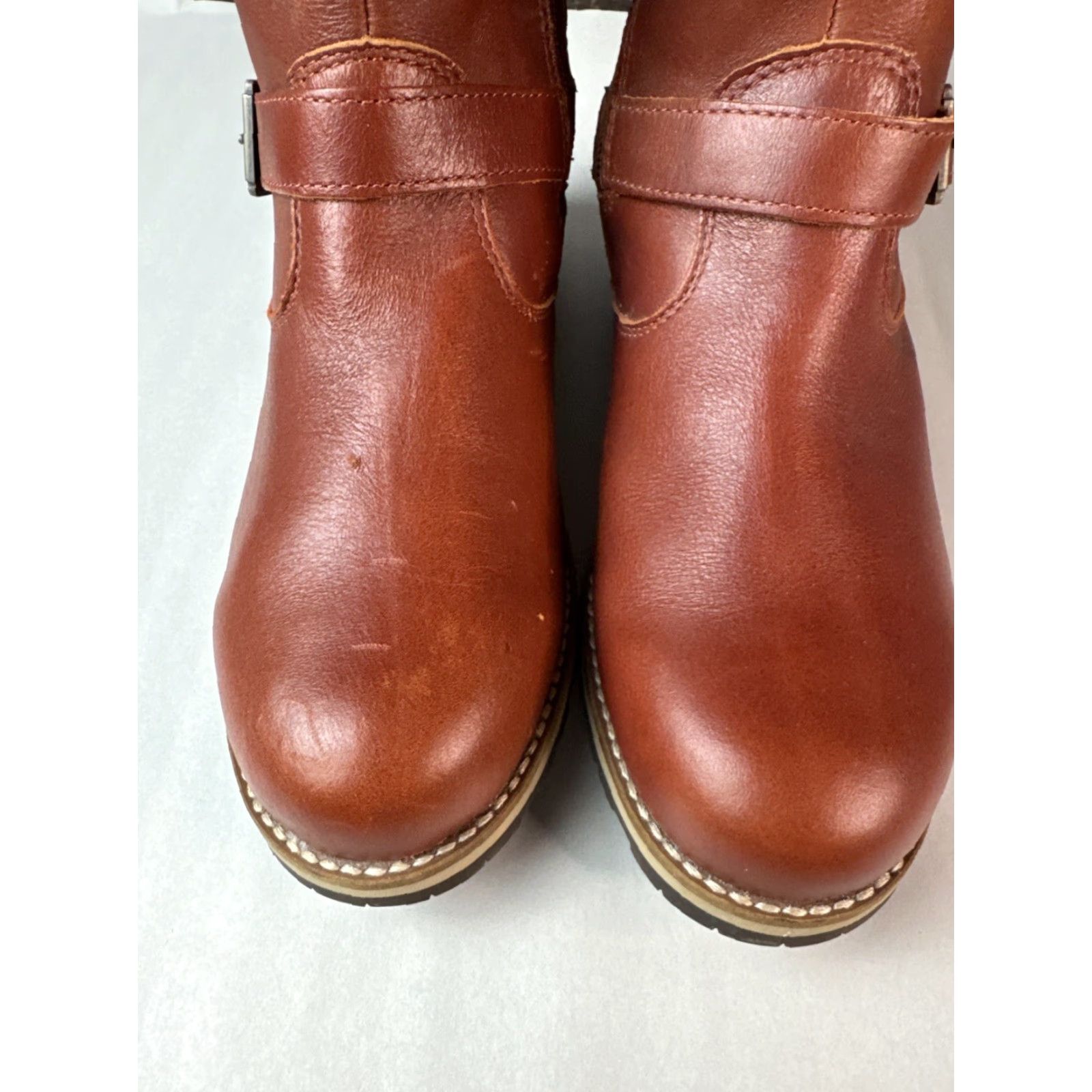 Patagonia Patagonia Women's Tin Shed Rider Boot Sz 9.5 Brown Leather Moto Buckle Lug Sole Mid-Calf Buckle Boots Womens Size US 10 / IT 40 - 7 Thumbnail