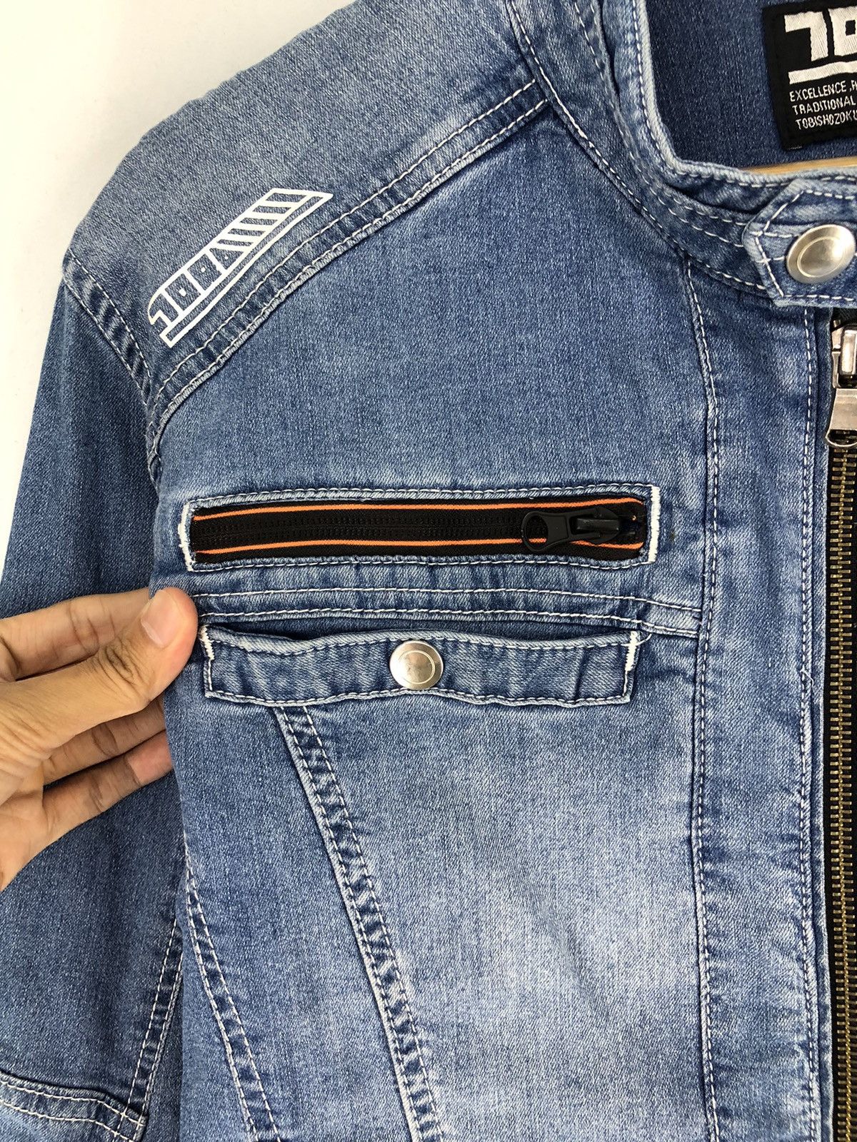 Japanese Brand Vintage Toraichi Denim Workwear Jacket Size M / US 6-8 / IT 42-44 - 9 Thumbnail