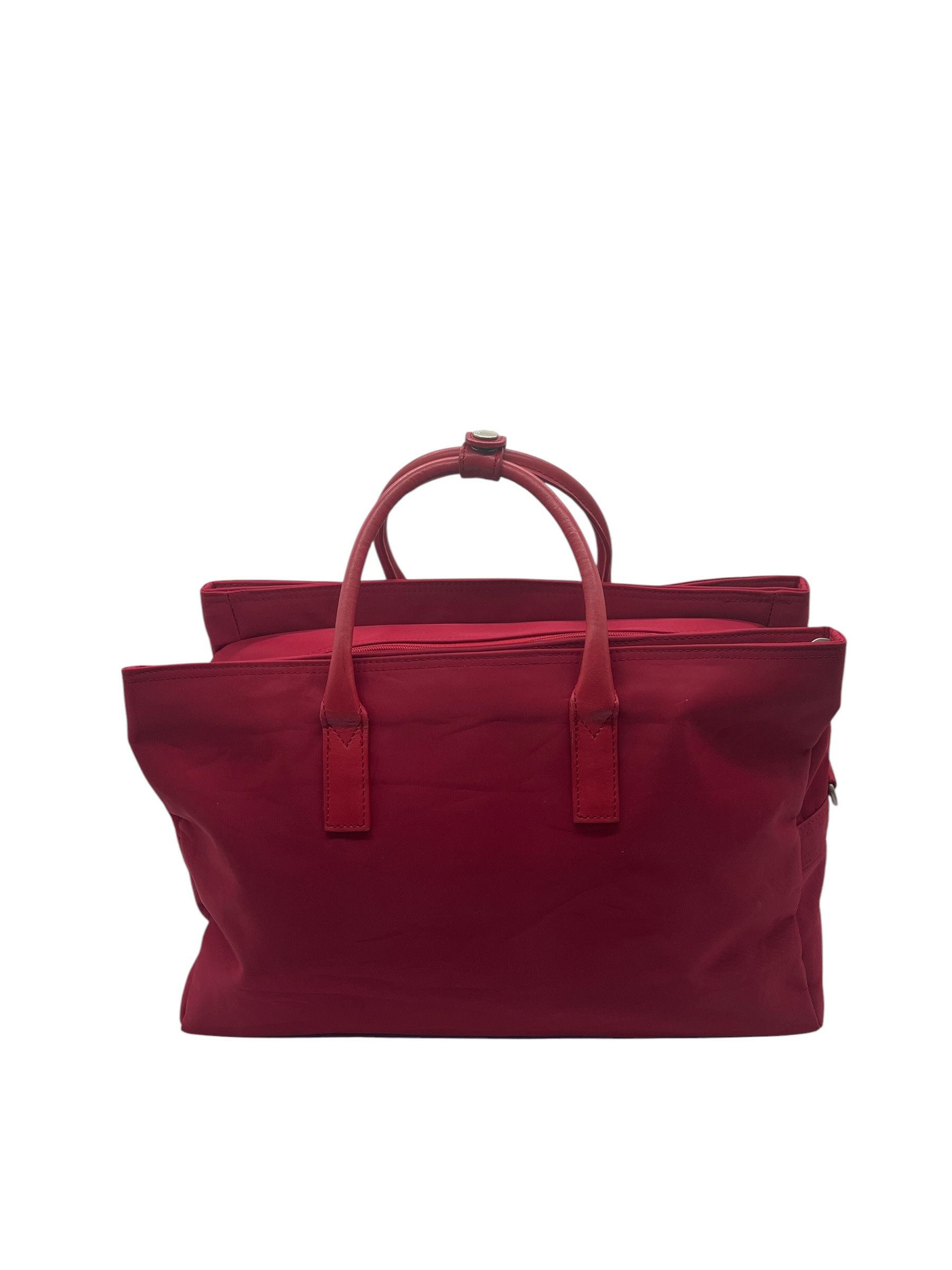 United Colors Of Benetton United Colors of Benetton Red Nylon Weekender Duffel Bag Y2K Size ONE SIZE - 11 Thumbnail