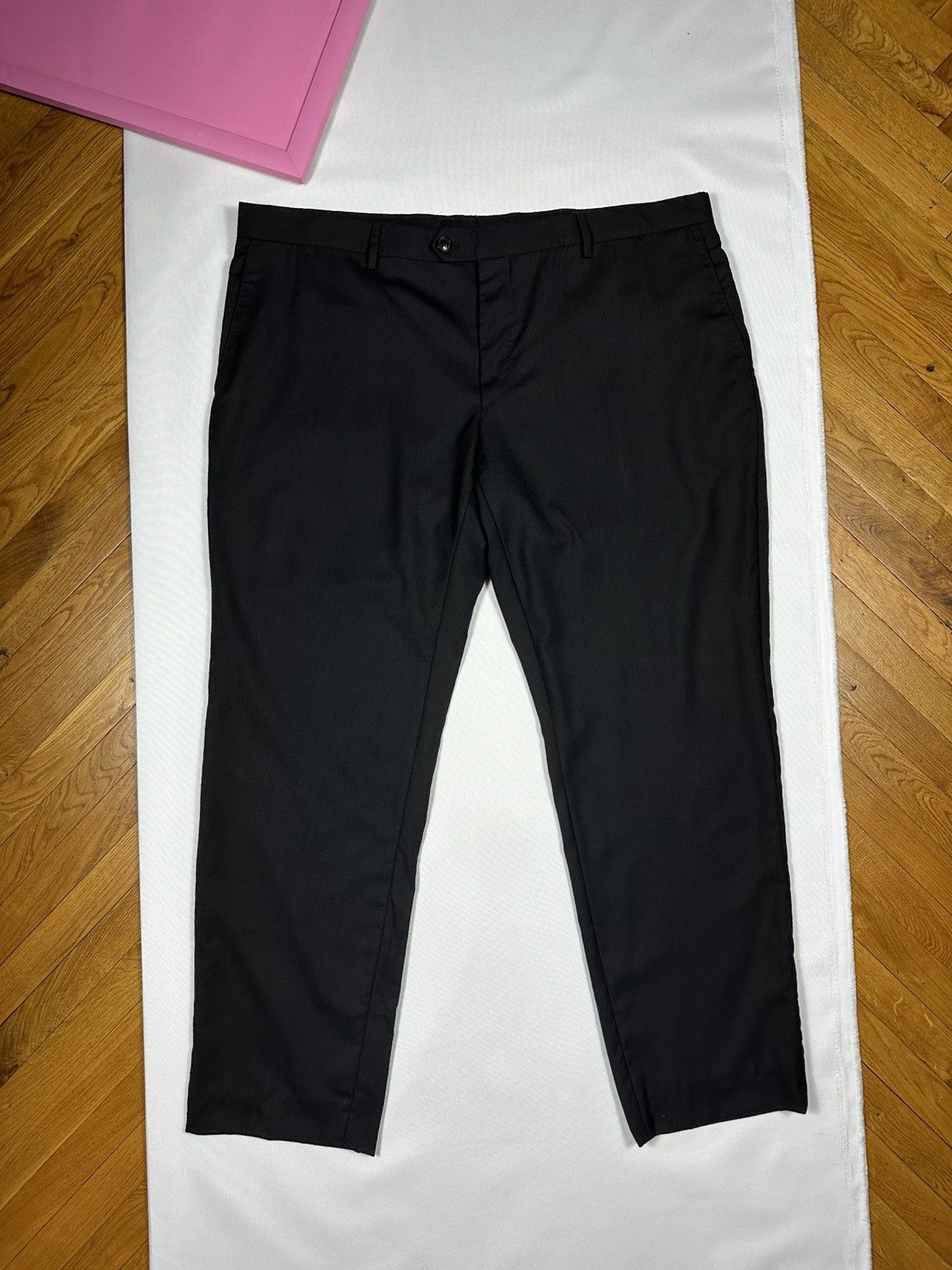 Etro ETRO 58 Pants Black Suit Logo Trousers Men’s Lana Wool Size US 42 / EU 58 - 1 Thumbnail