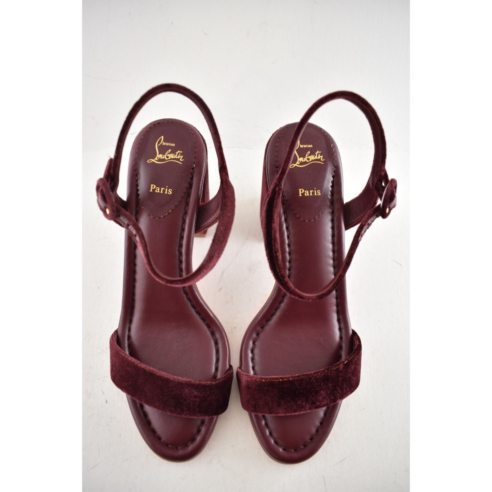 Christian Louboutin Christian Louboutin Miss Jane Sandal 85 Burgundy Red Size US 6.5 / IT 36.5 - 7 Thumbnail