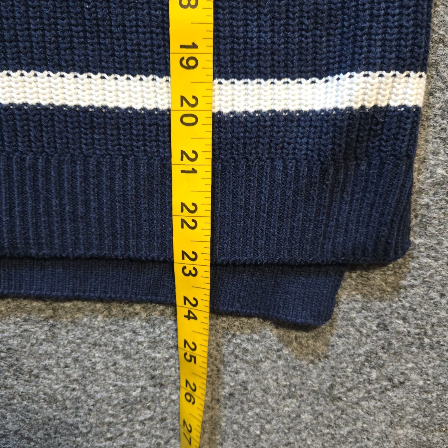 Rachel Zoe Rachel Zoe Sweater Womens Small Blue White Striped Henley Knit Nautical Preppy Pullover Knitwear Winter Fall Mens? No gender tag. Size S / US 4 / IT 40 - 6 Thumbnail