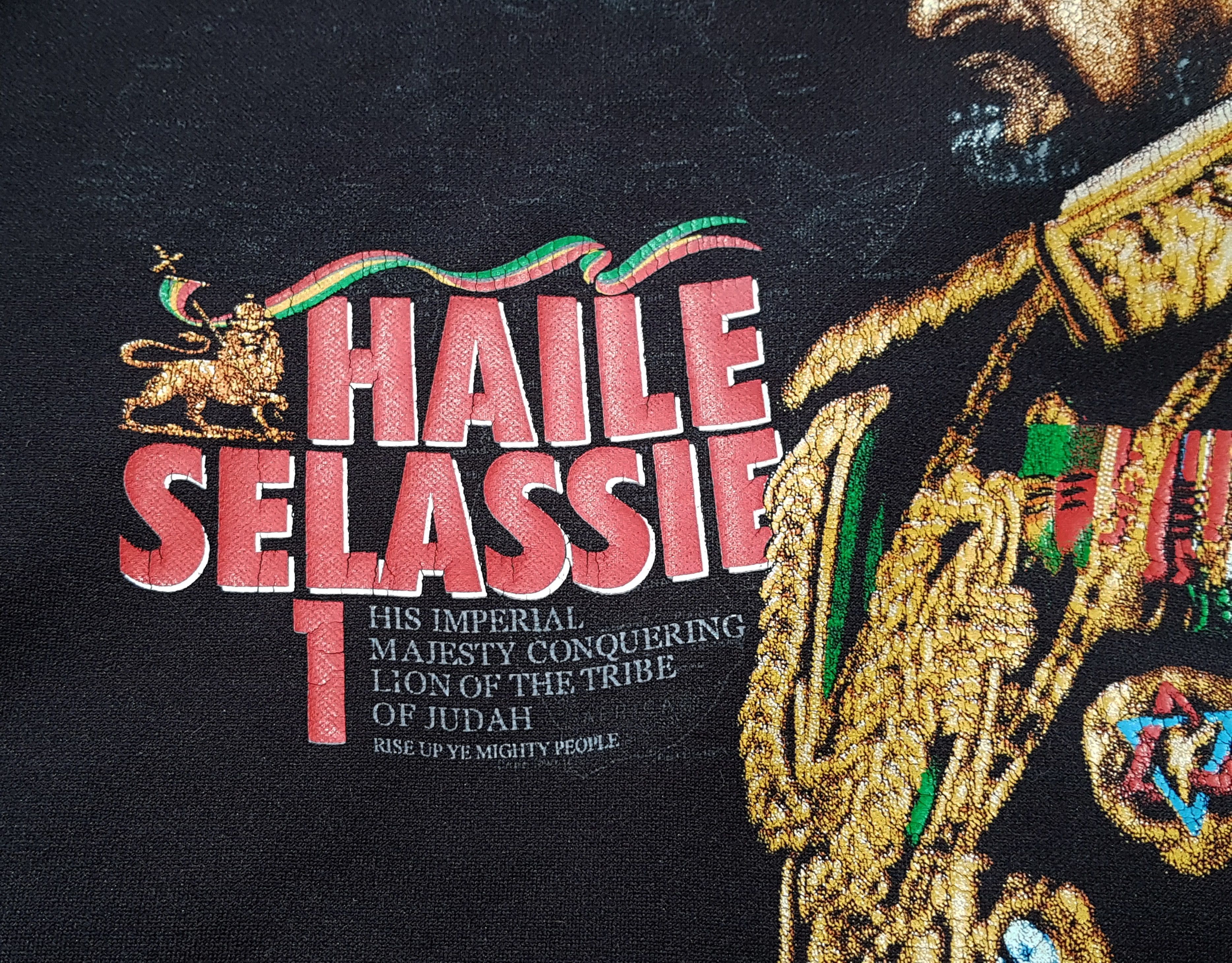 Vintage Haile Selassie Vintage Reggae Rastafari Zip Track Jacket L Size US L / EU 52-54 / 3 - 8 Thumbnail