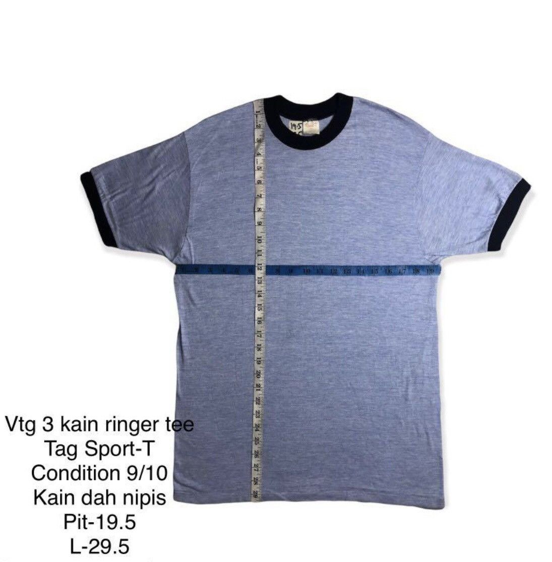 Vintage Vintage Ringer tee paper thin Size US L / EU 52-54 / 3 - 1 Thumbnail