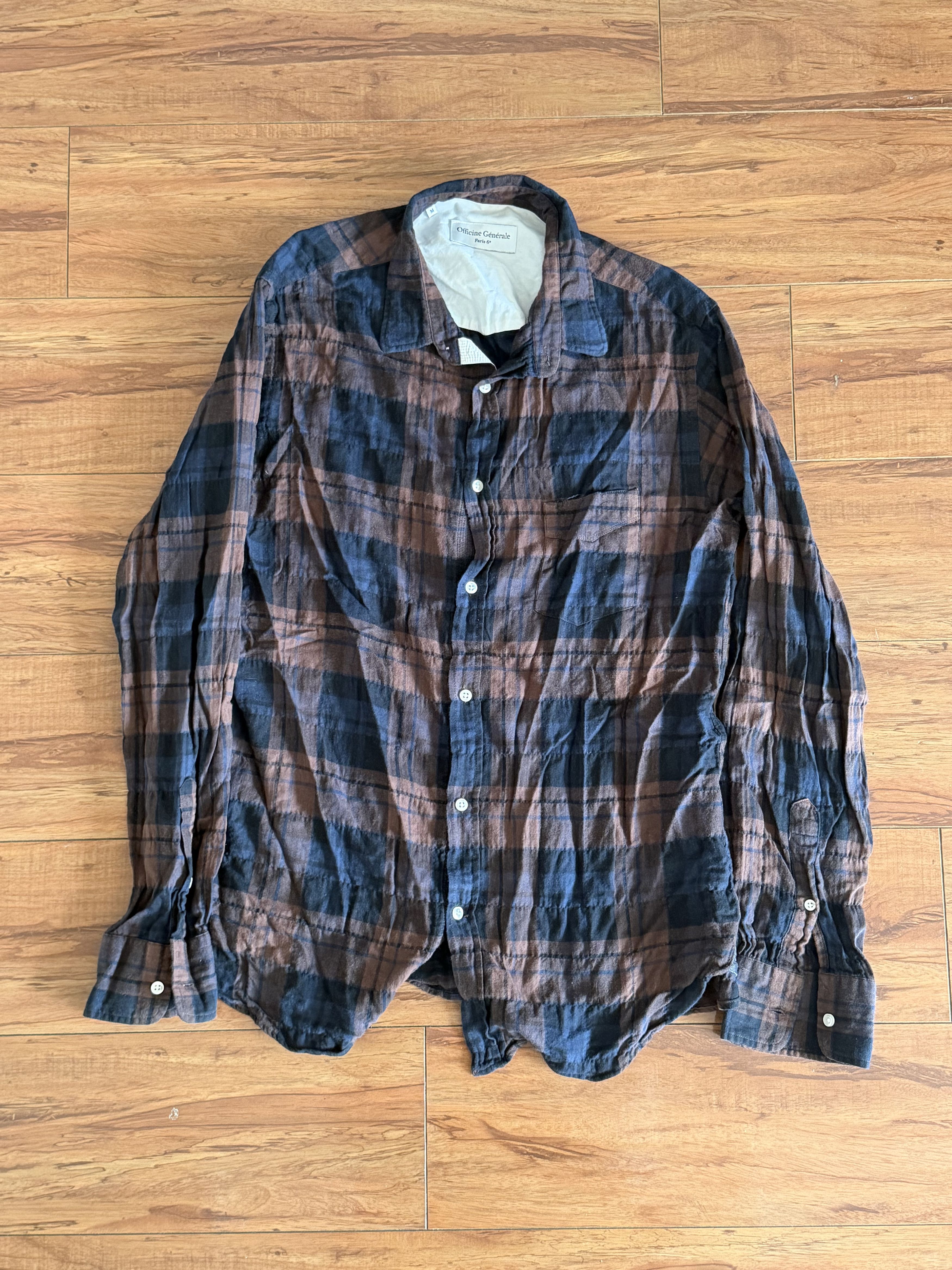Officine Generale Plaid Button Down Size US M / EU 48-50 / 2 - 1 Thumbnail