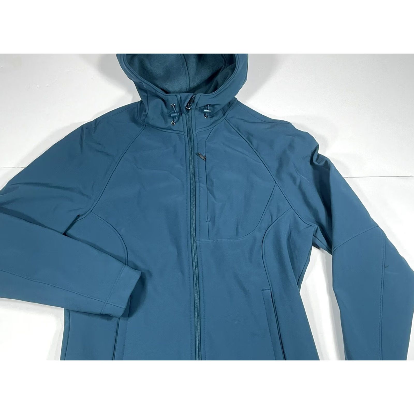 Vintage Kirkland Jacket Women’s M Blue Teal Full ZipHoodie Polyester Soft Inside Jacket/Coat Long Sleeve Zip Size M / US 6-8 / IT 42-44 - 2 Thumbnail