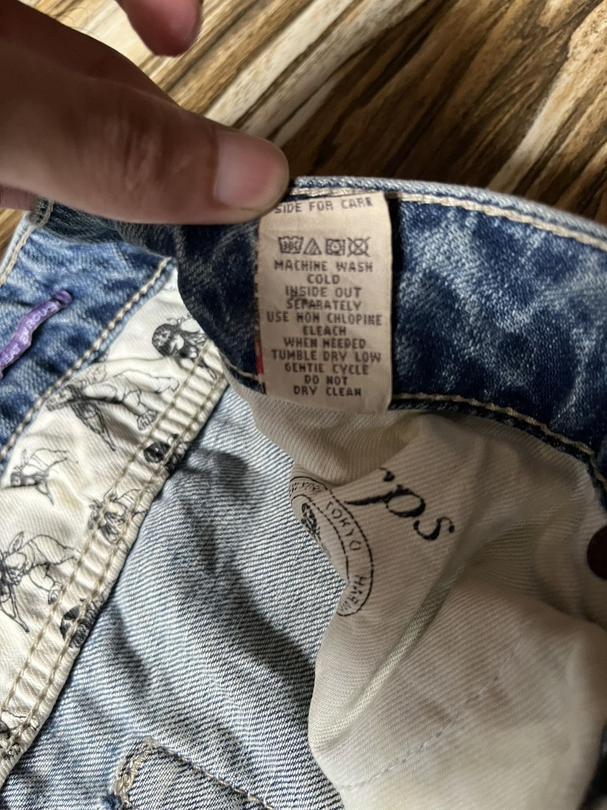 Prps Prps Distressed Blue Jean Jeans Fly Button 501 Cutting Size US 30 / EU 46 - 11 Thumbnail