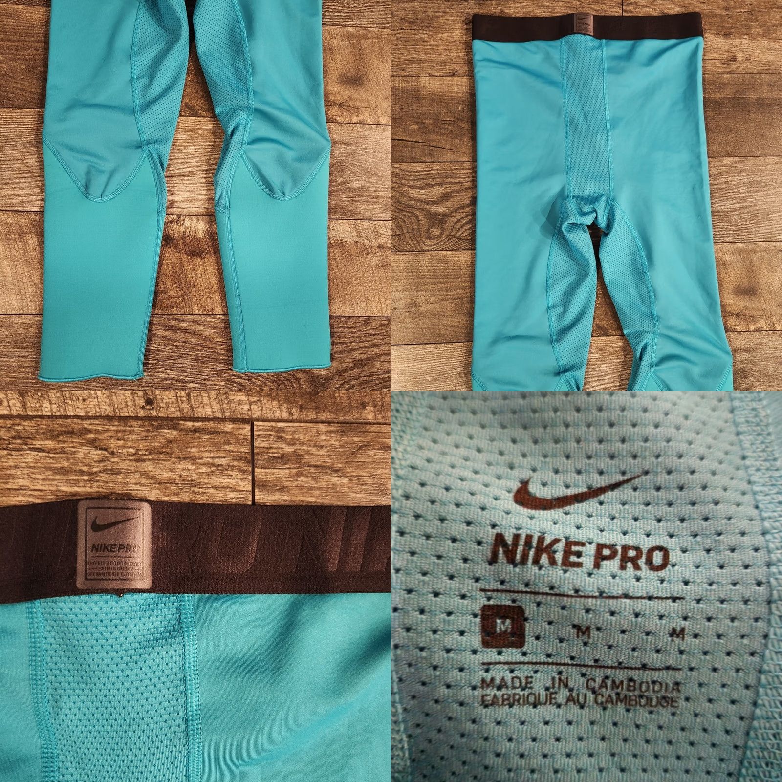Nike Nike NBA Pro Hyperstrong Padded Compression Tights 3/4 Mens Medium Teal Size US 31 - 8 Thumbnail