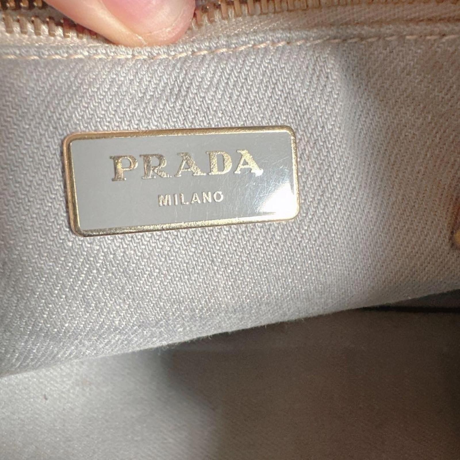 Prada Prada - Light Gray Canvas Tote Bag Size ONE SIZE - 5 Thumbnail