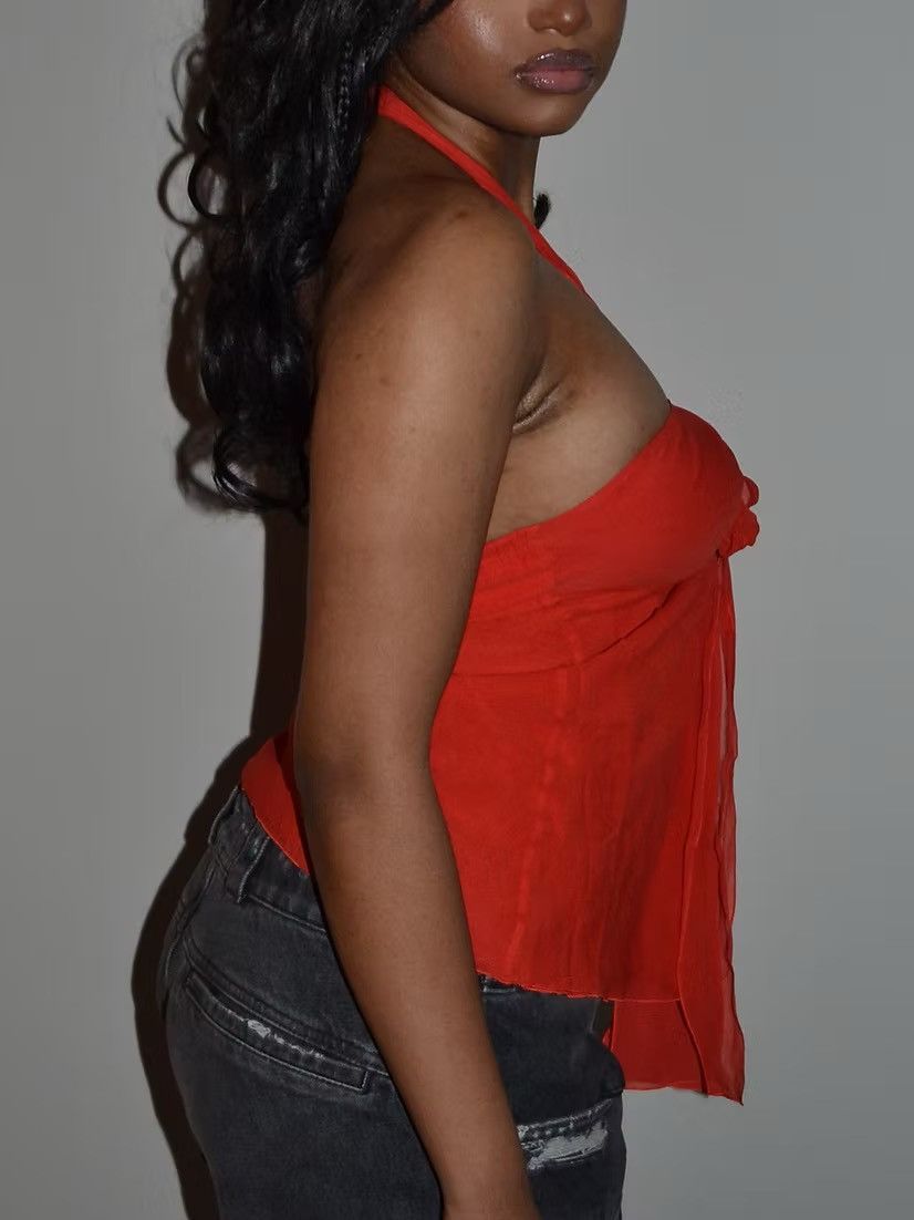 Valentino Valentino Roma Early 2000s Silk Halter Top Size S / US 4 / IT 40 - 2 Thumbnail