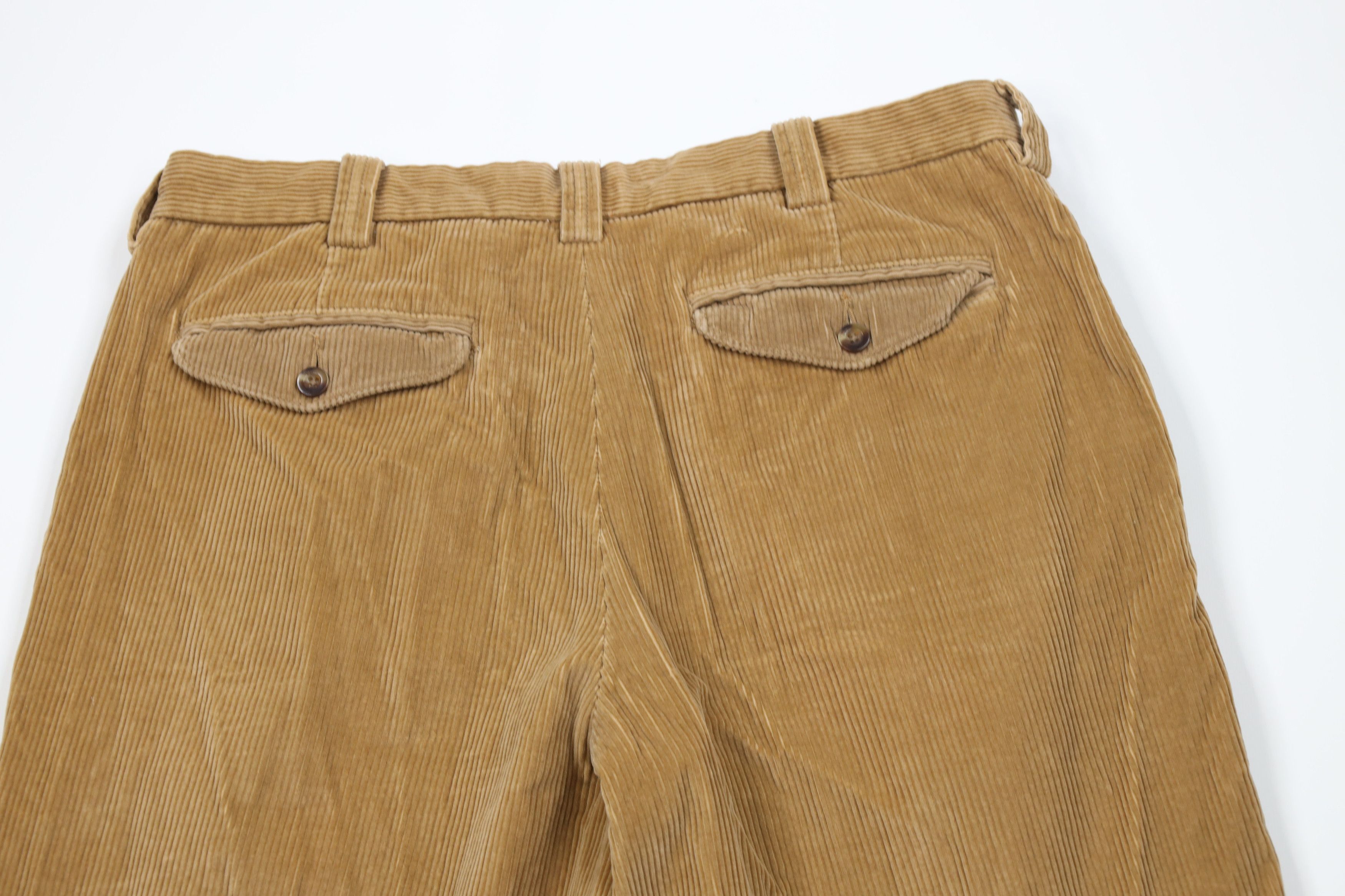 L.L. Bean Vintage LL Bean Wide Leg Corduroy Chino Pants Beige Cotton Size US 35 - 8 Thumbnail