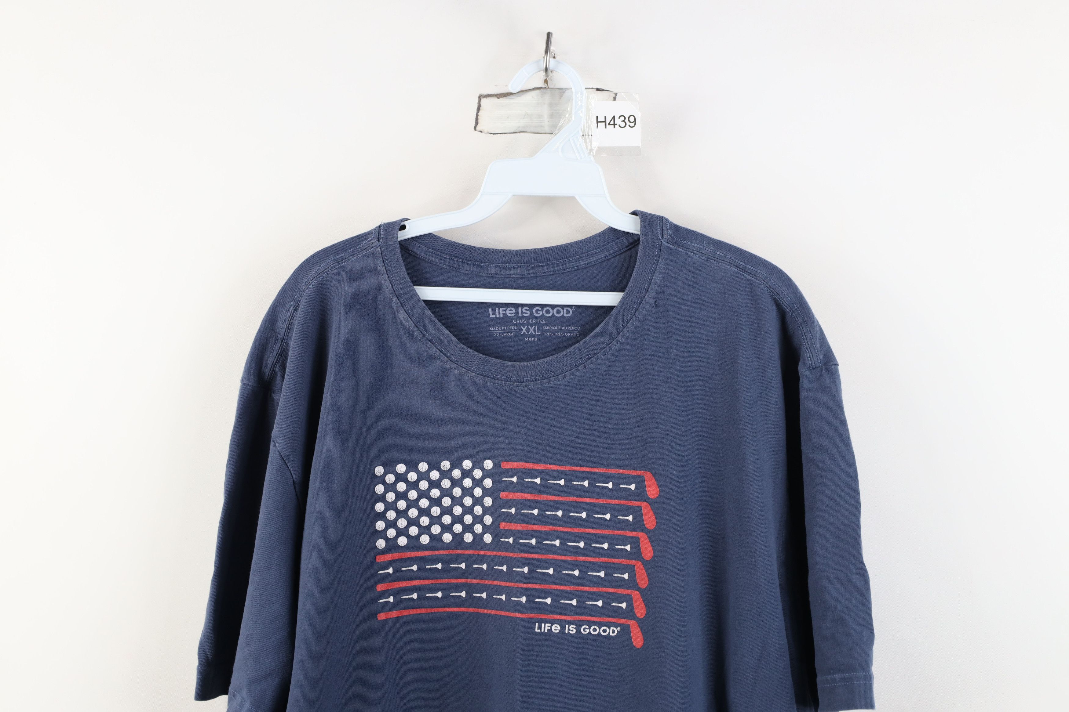 Life is Good Life Is Good Spell Out American Flag Golf Golfing T-Shirt Size US XXL / EU 58 / 5 - 2 Thumbnail