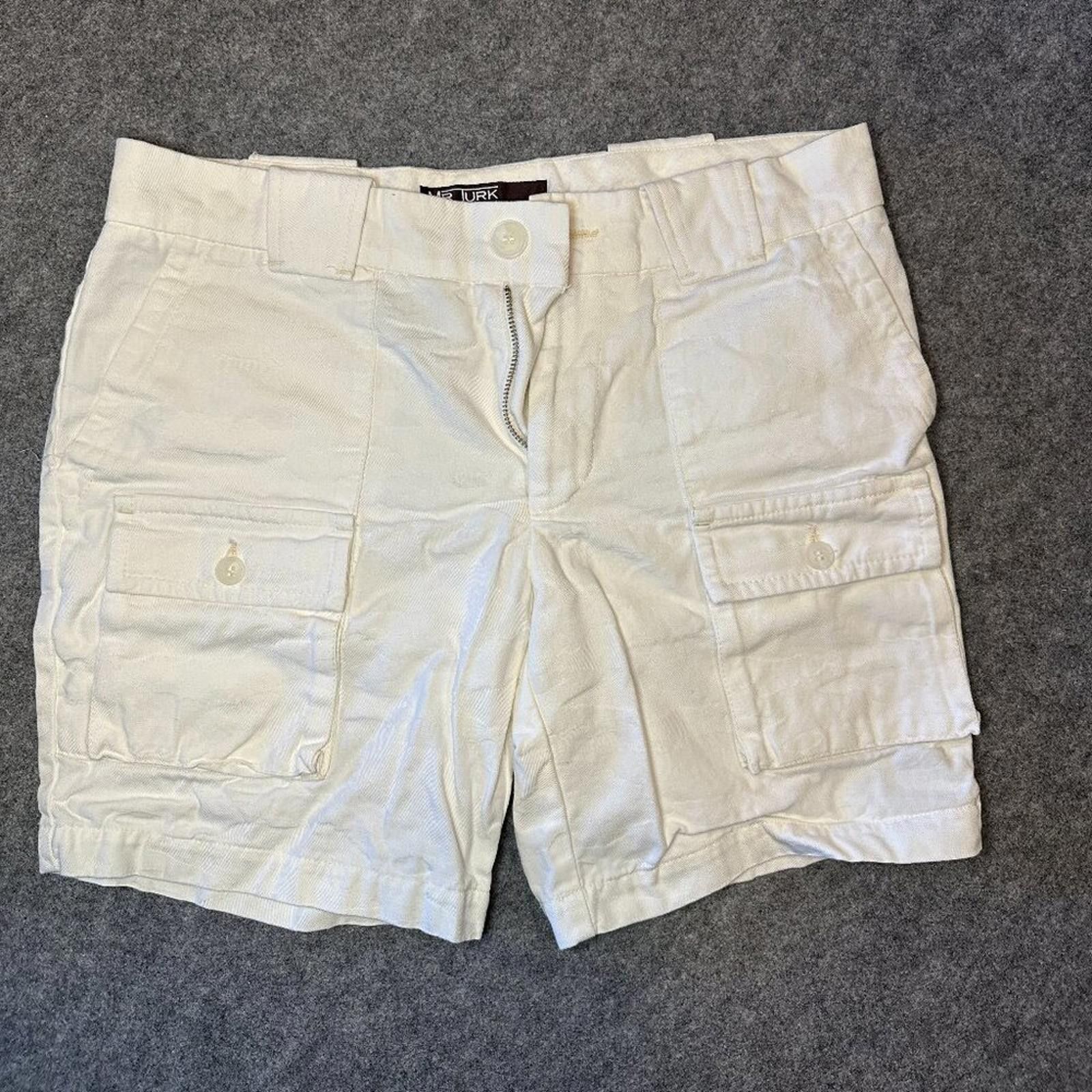 Mr Turk Men’s White Cargo Shorts – Size 30 (Brand New,